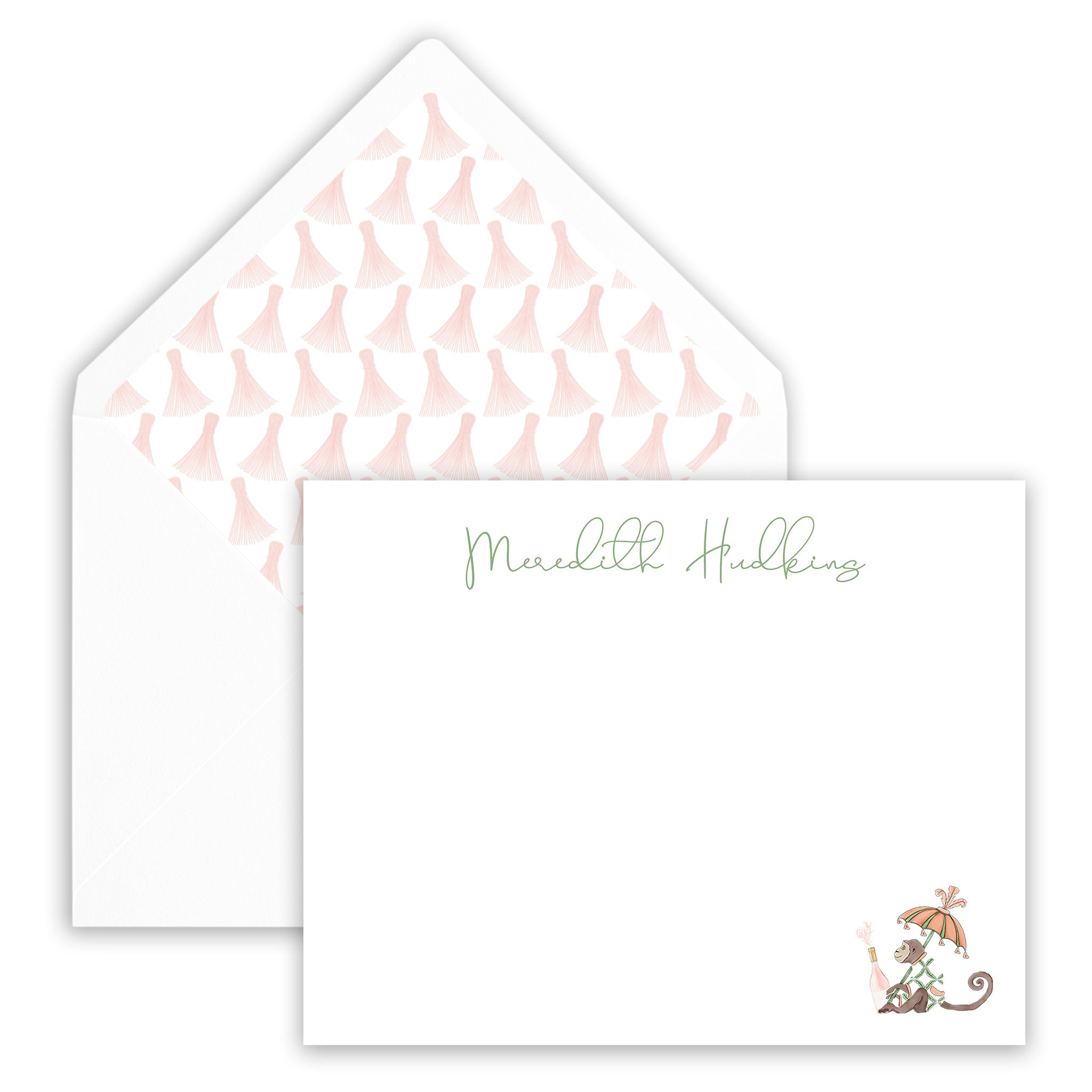 Champagne Monkey Notecard
