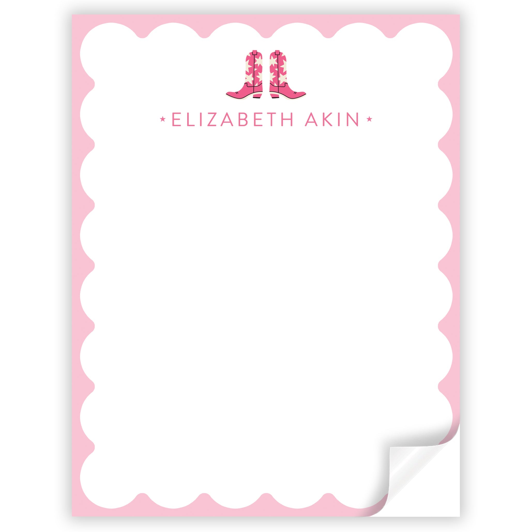 Cowgirl Boot Notepad