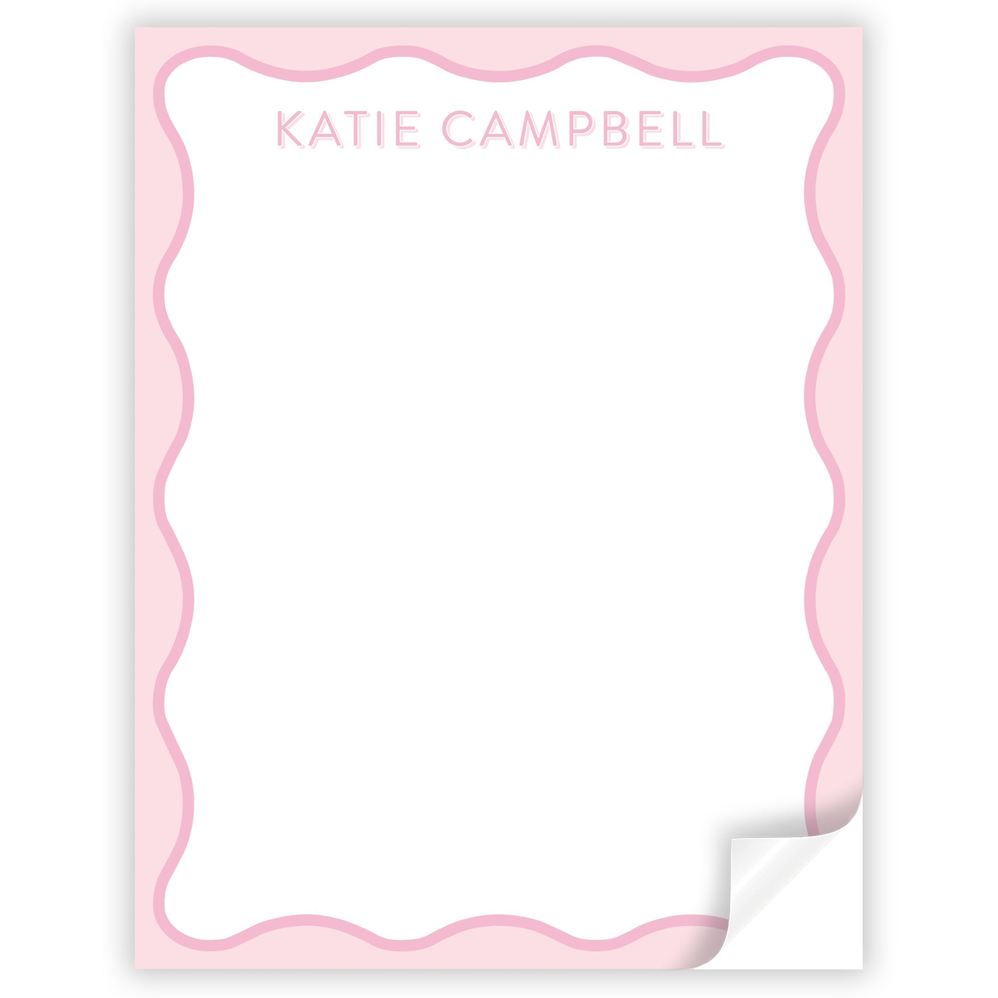 Pink Wave Notepad