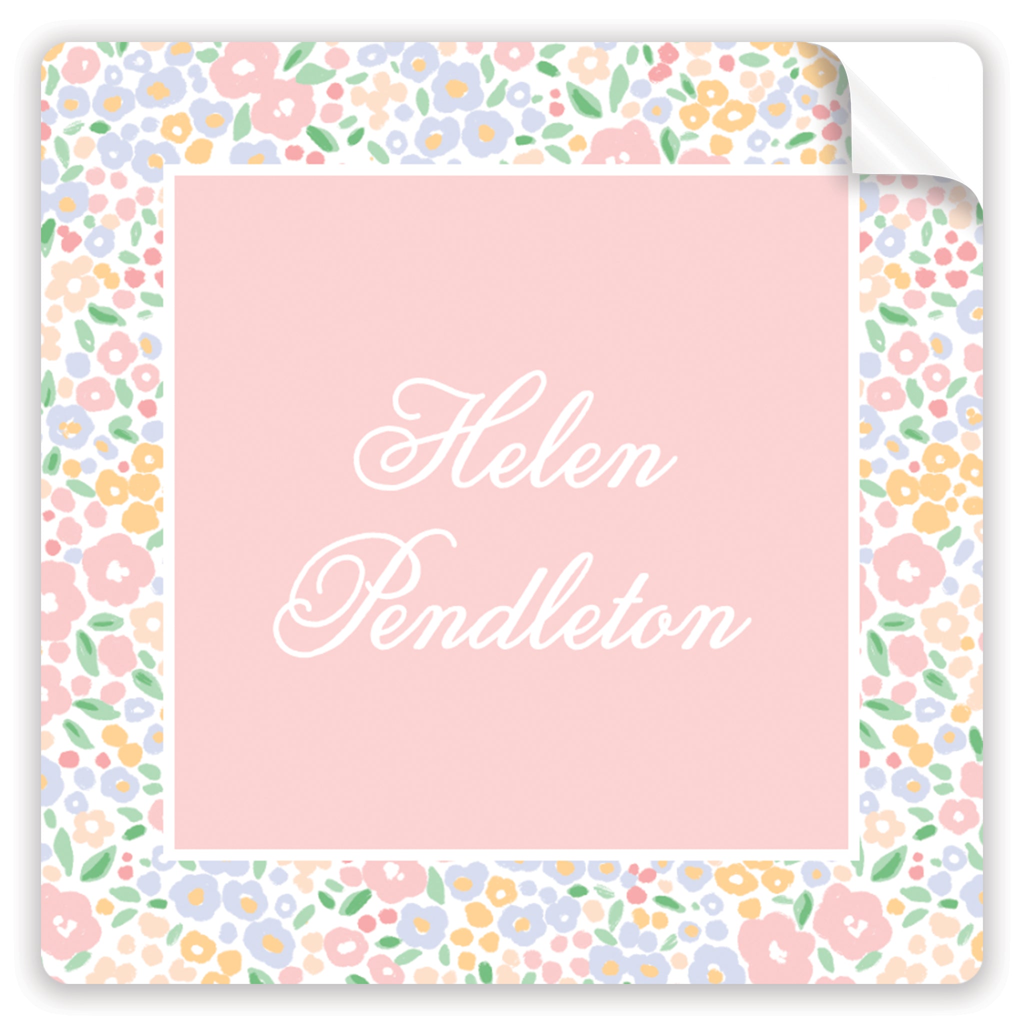 Pink Ditsy Floral Stickers
