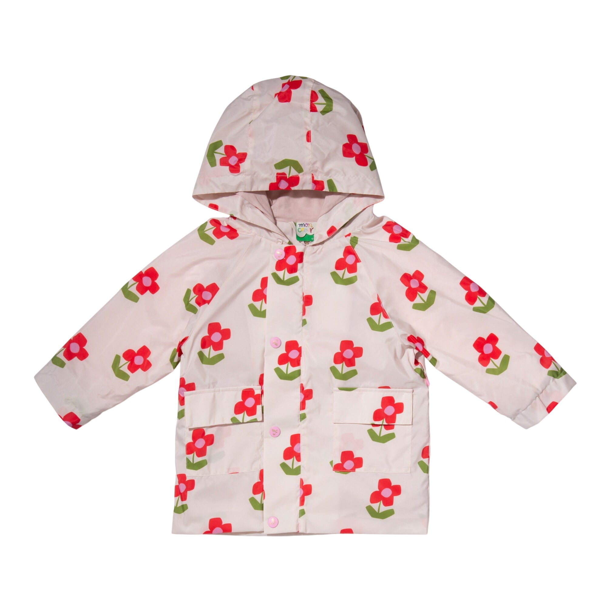 Recycled Fabric Flower Kid Raincoat