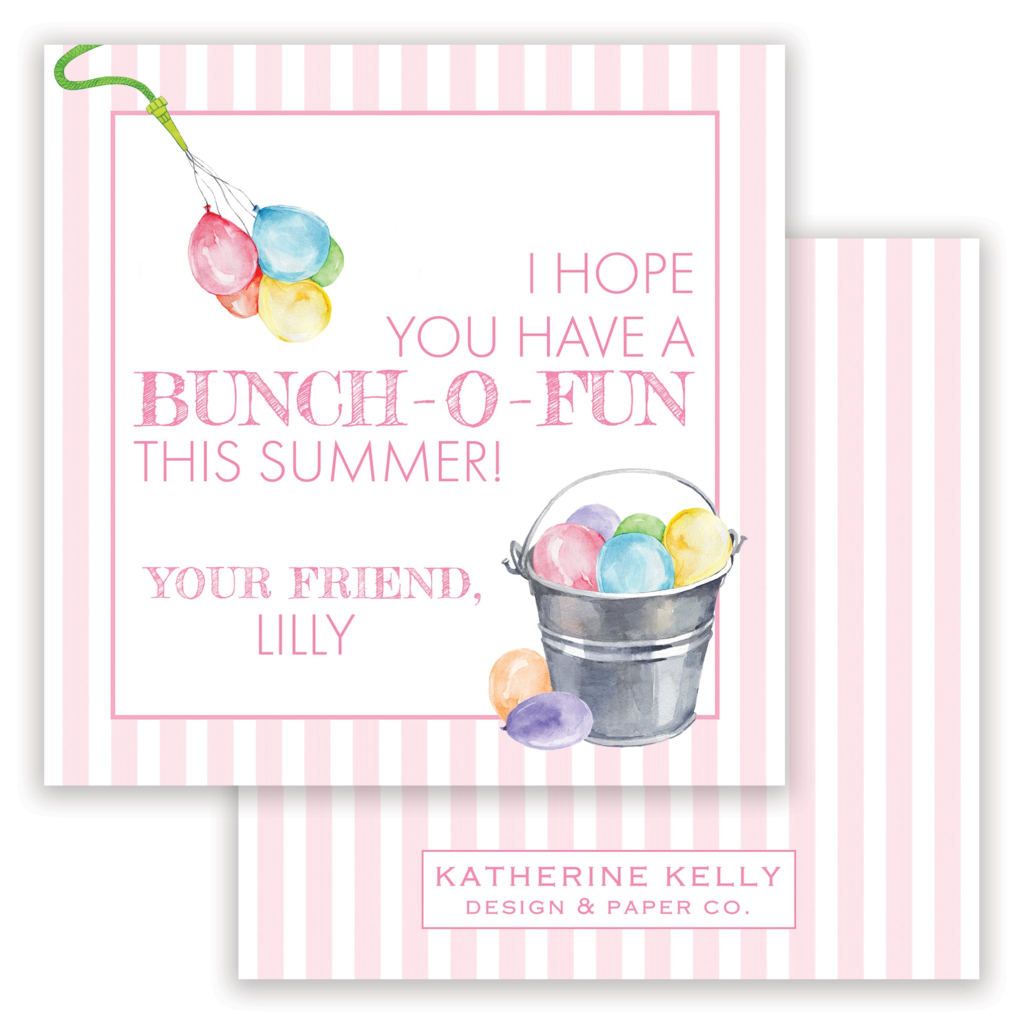 Pink Bunch-o-fun Pink Enclosure Card