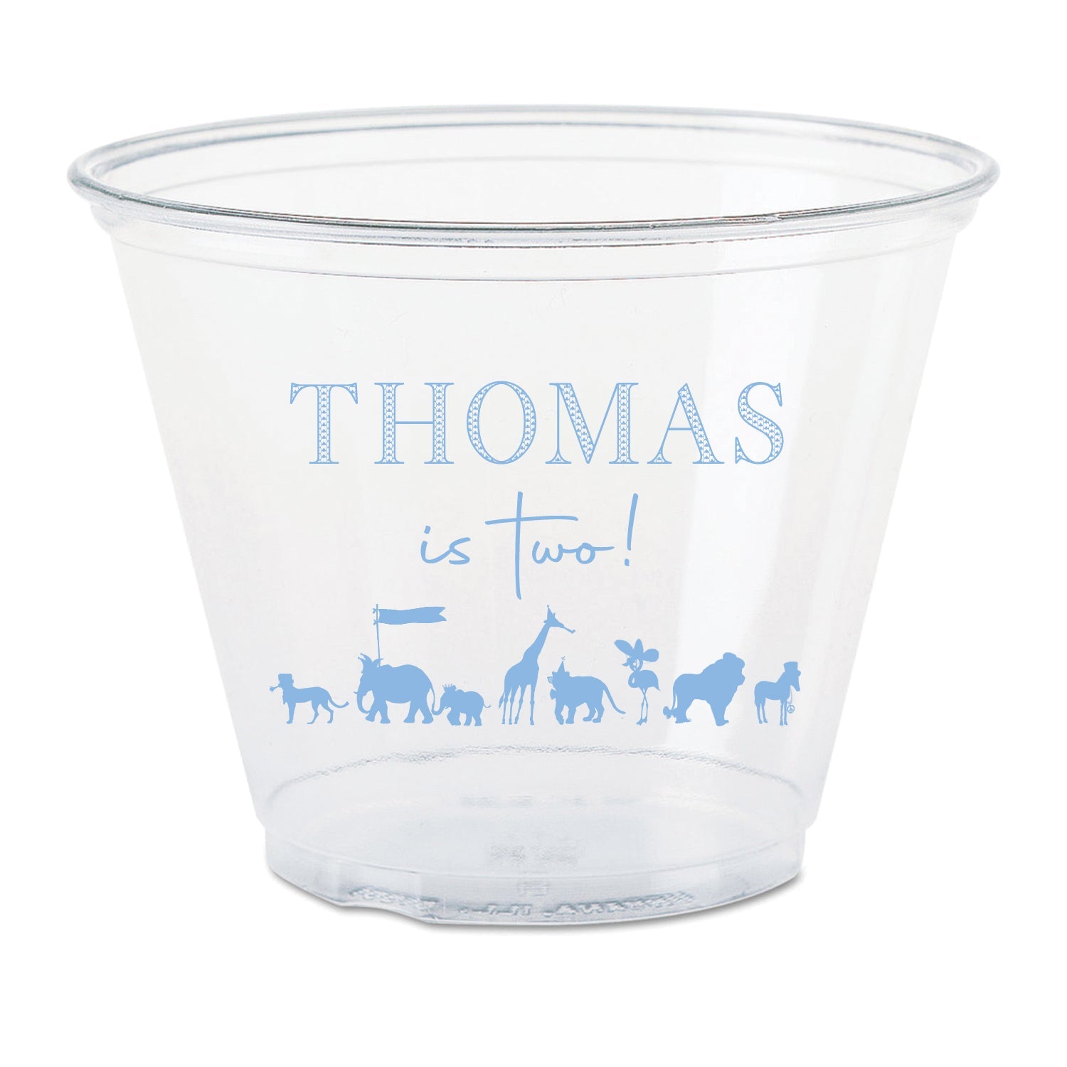 Blue Custom Party Animal Plastic Cups