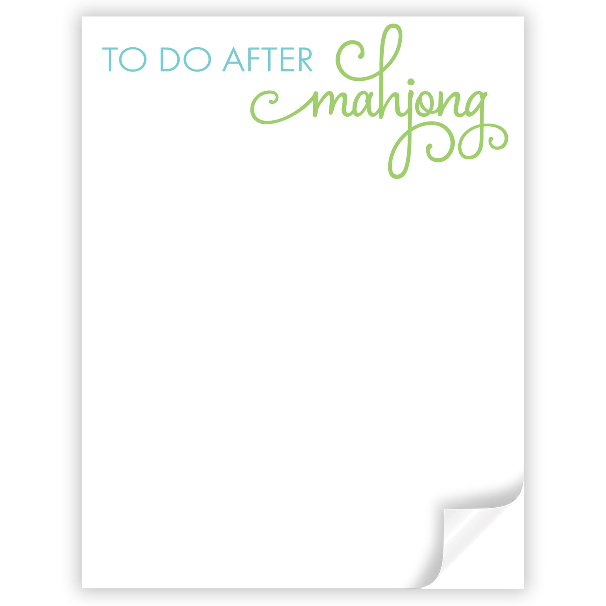 To Do After Mahjong Notepad