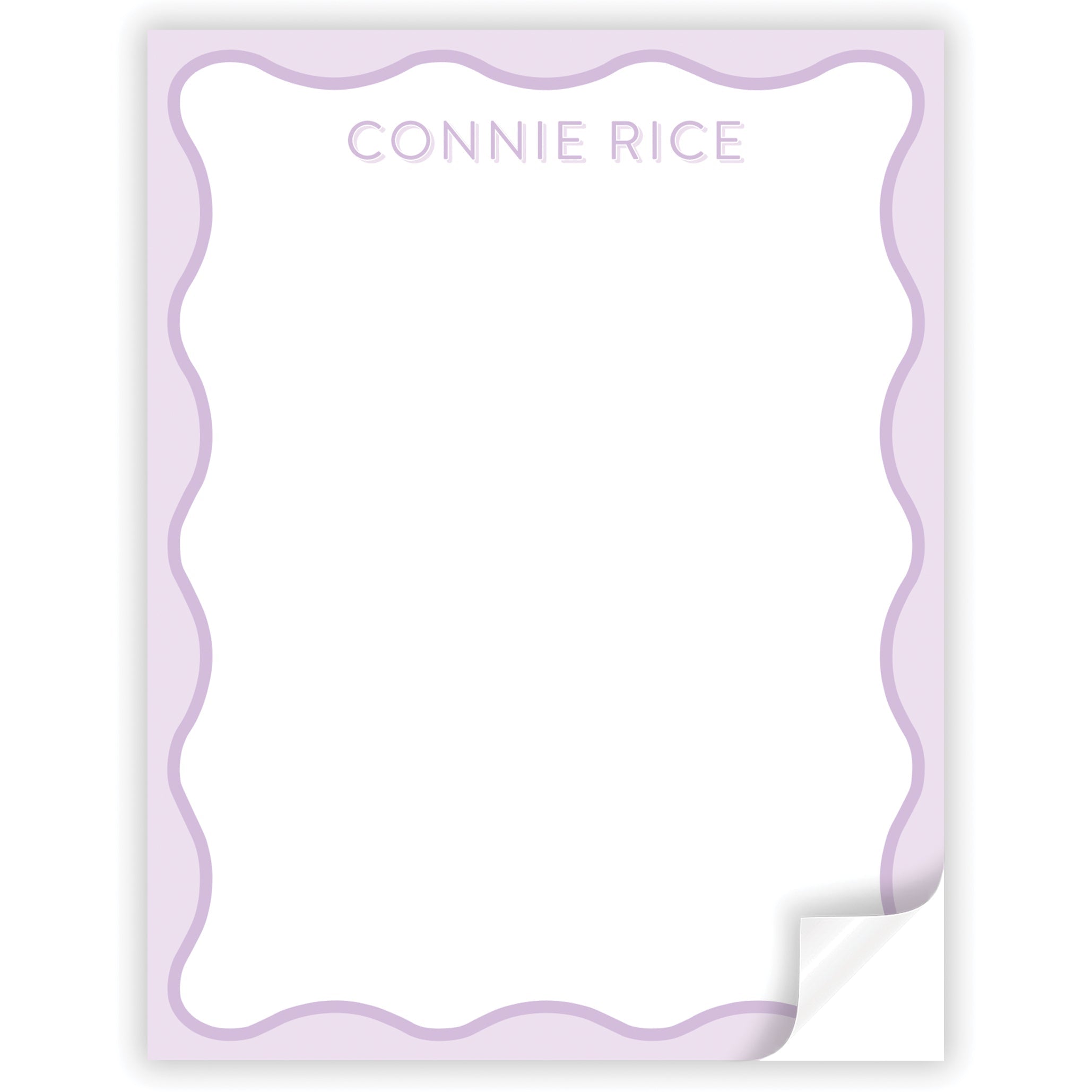 Purple Wave Notepad