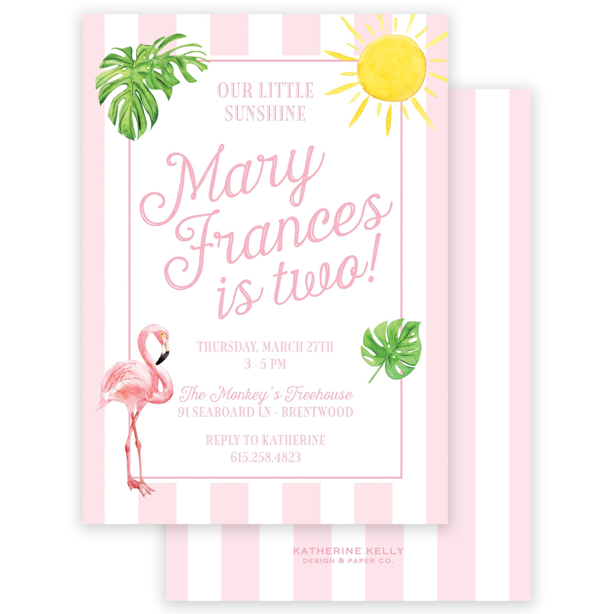 Sunshine Cabana Birthday Invitation