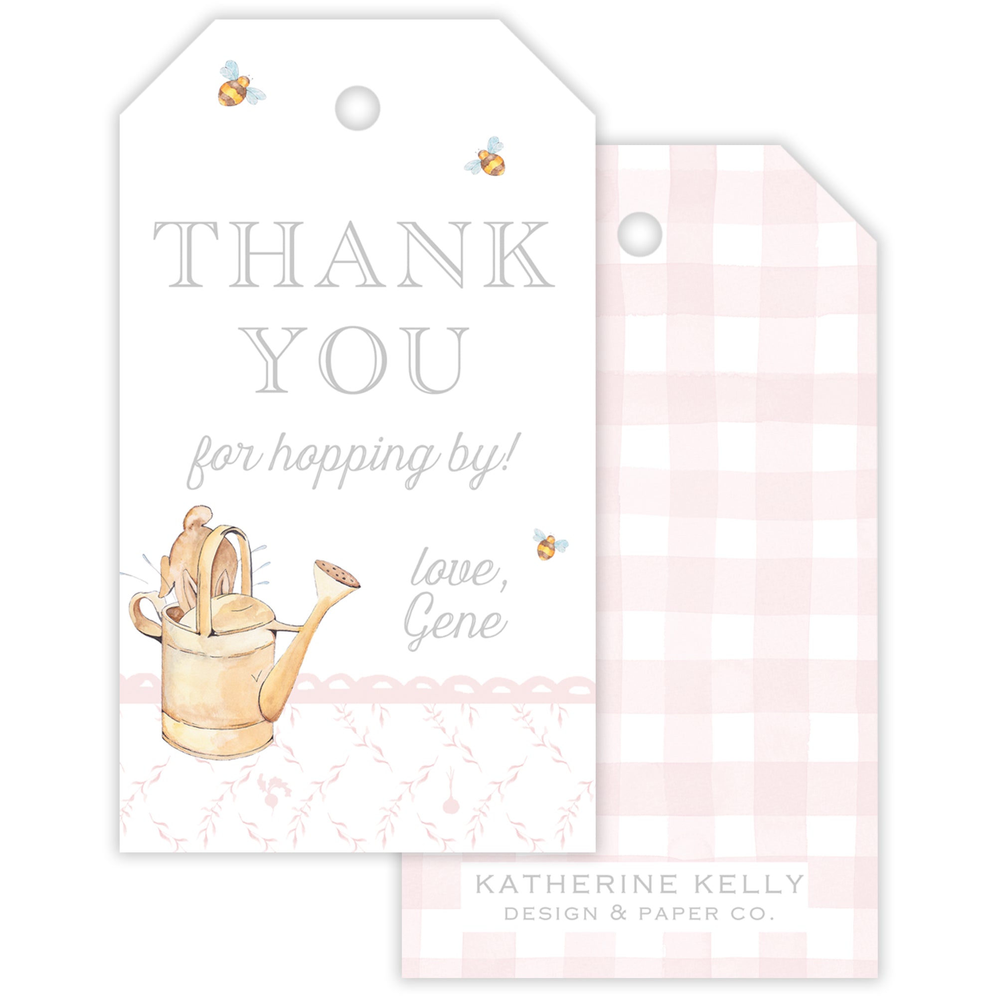 Peter Rabbit Pink Trellis Party Favor Tag