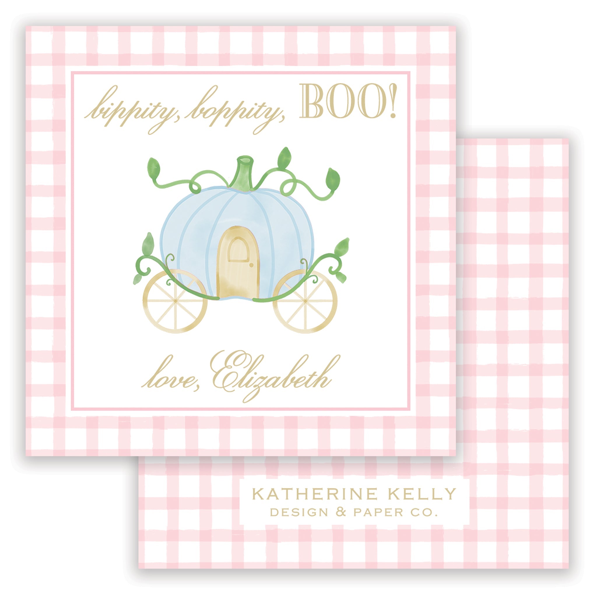 Bippity Boppity Boo! Pink Halloween Card