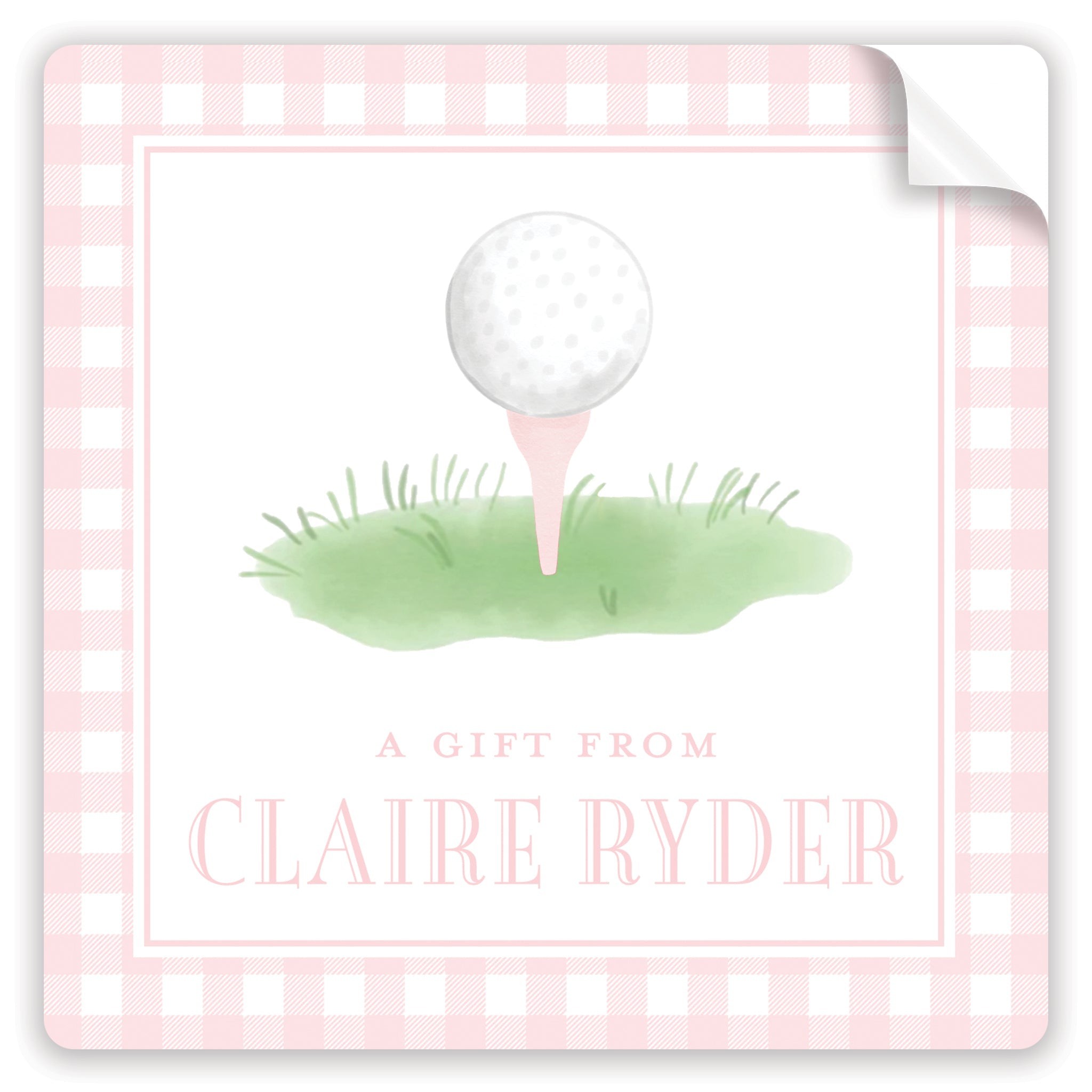 Pink Golf Stickers