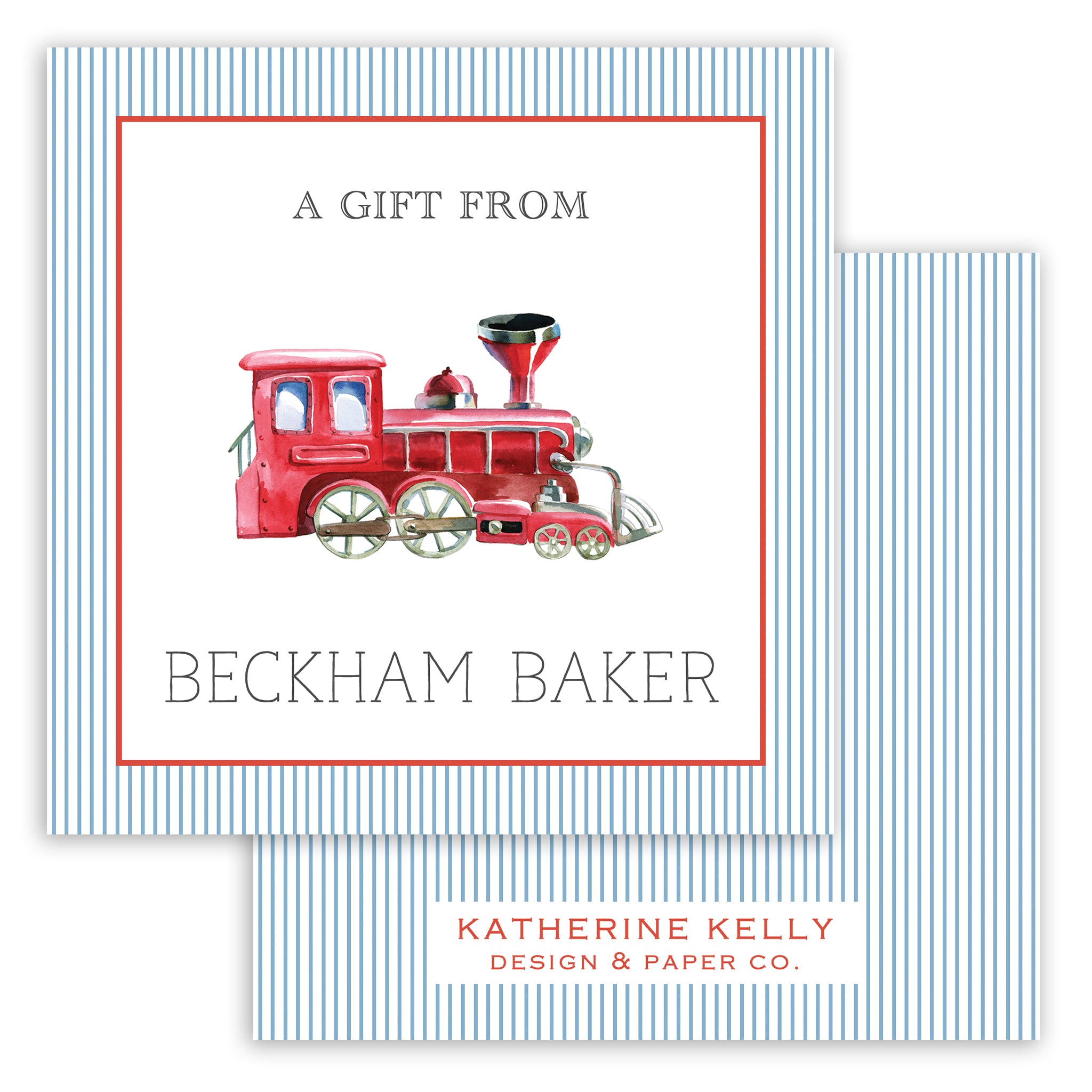 Choo Choo Train Enclosure Card