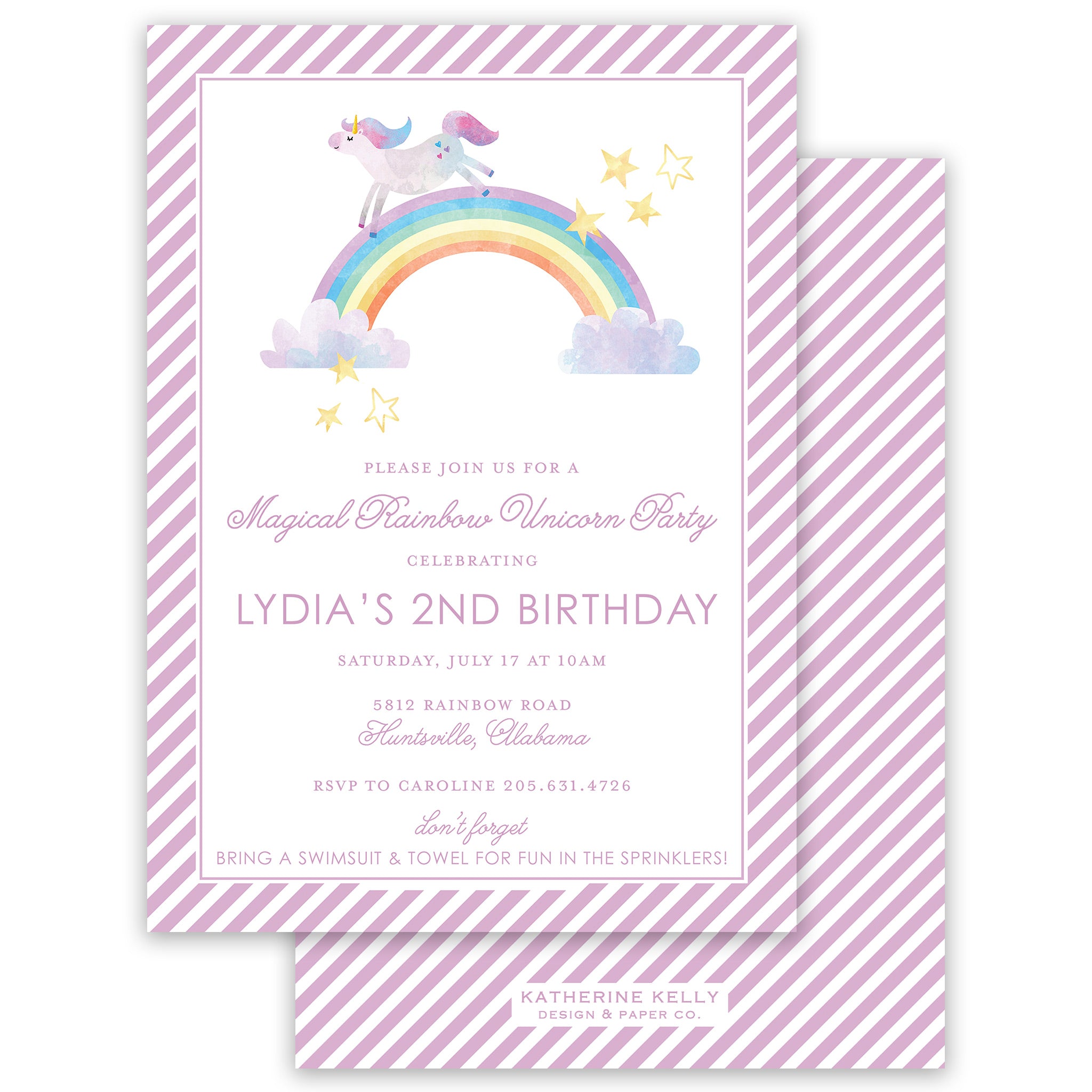 Unicorn Birthday Invitation