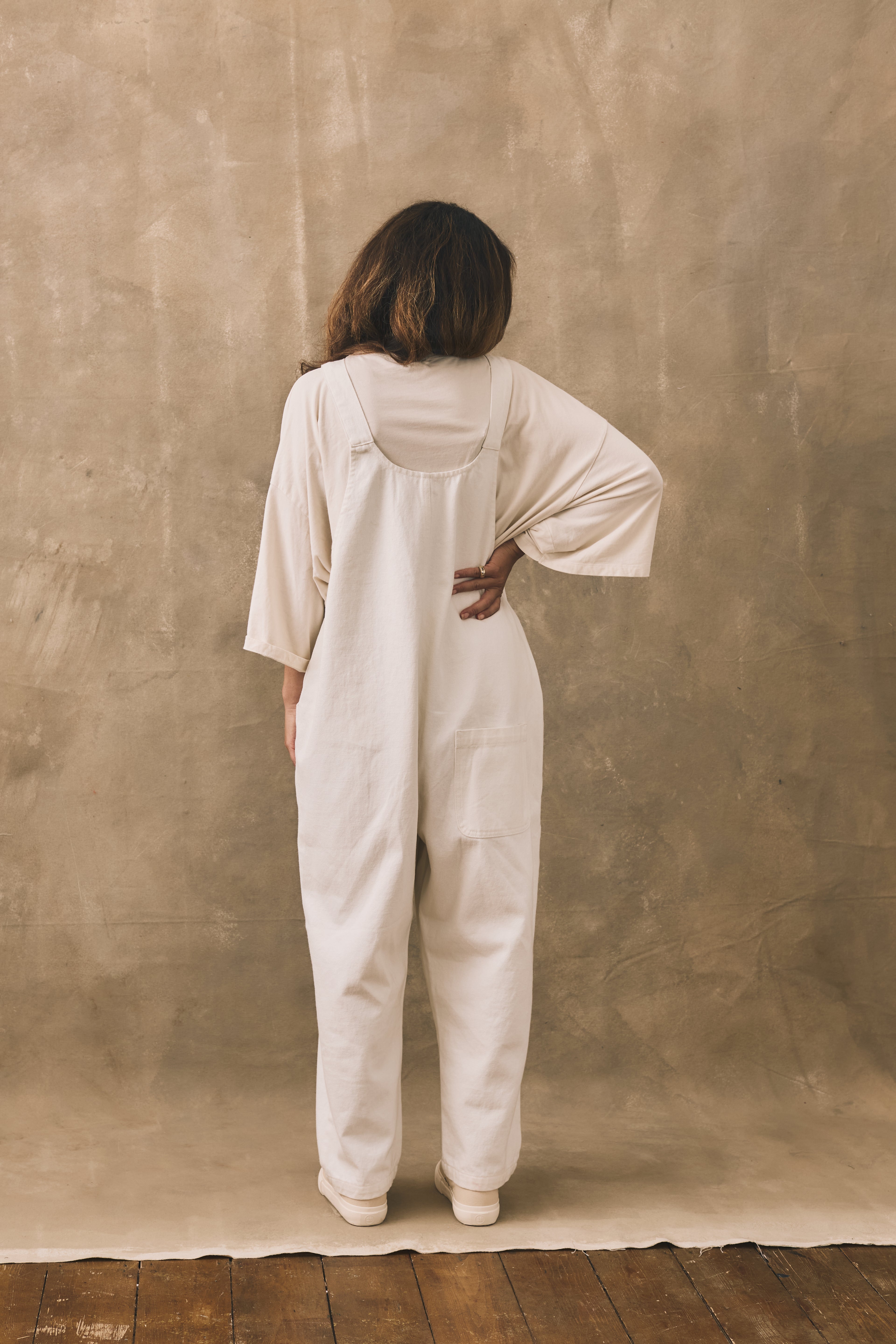 The Oversized Denim Dungaree - Women's