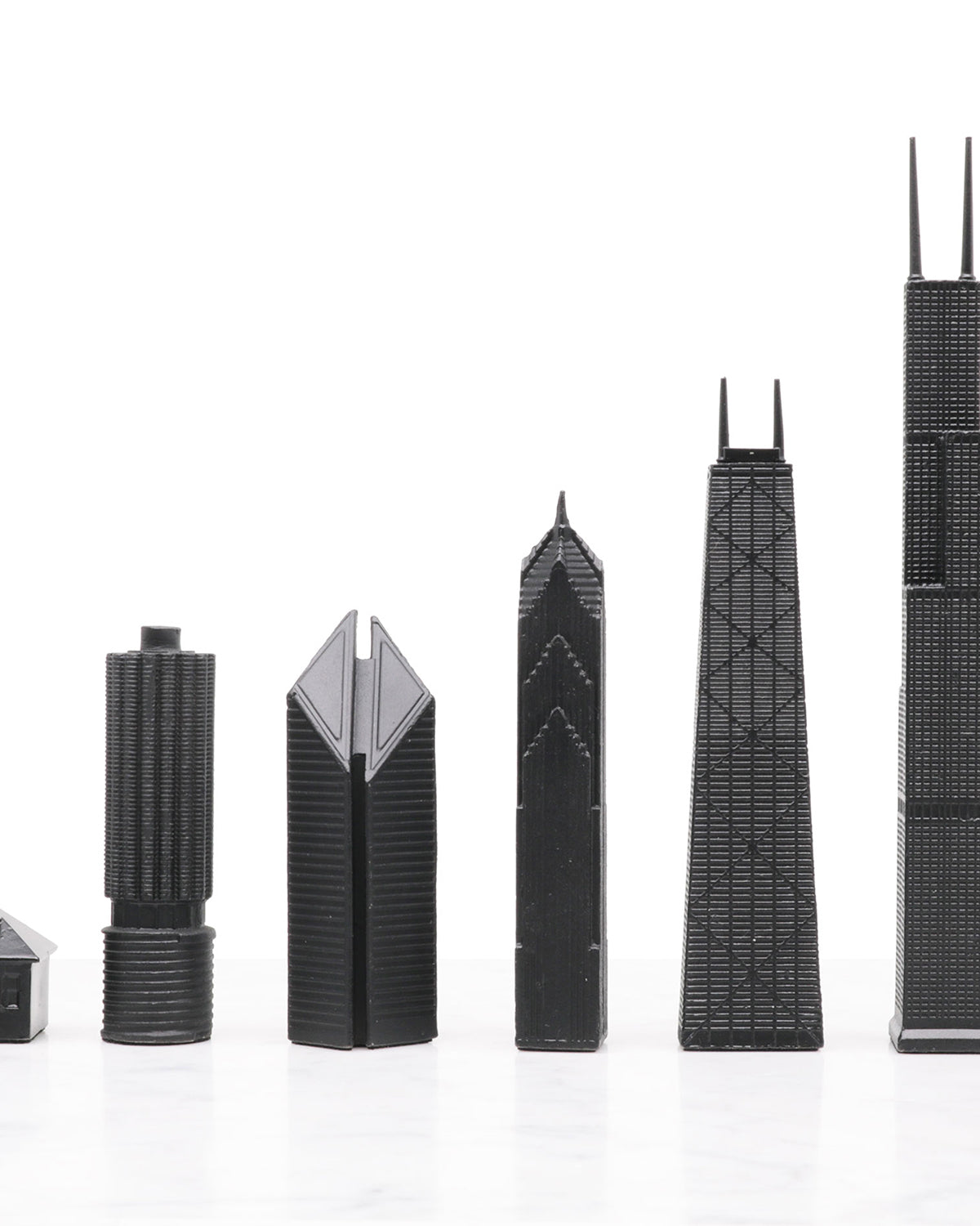 Skyline Chess Chess Set Stainless Steel Chicago Edition With Chicago Wood Map Board