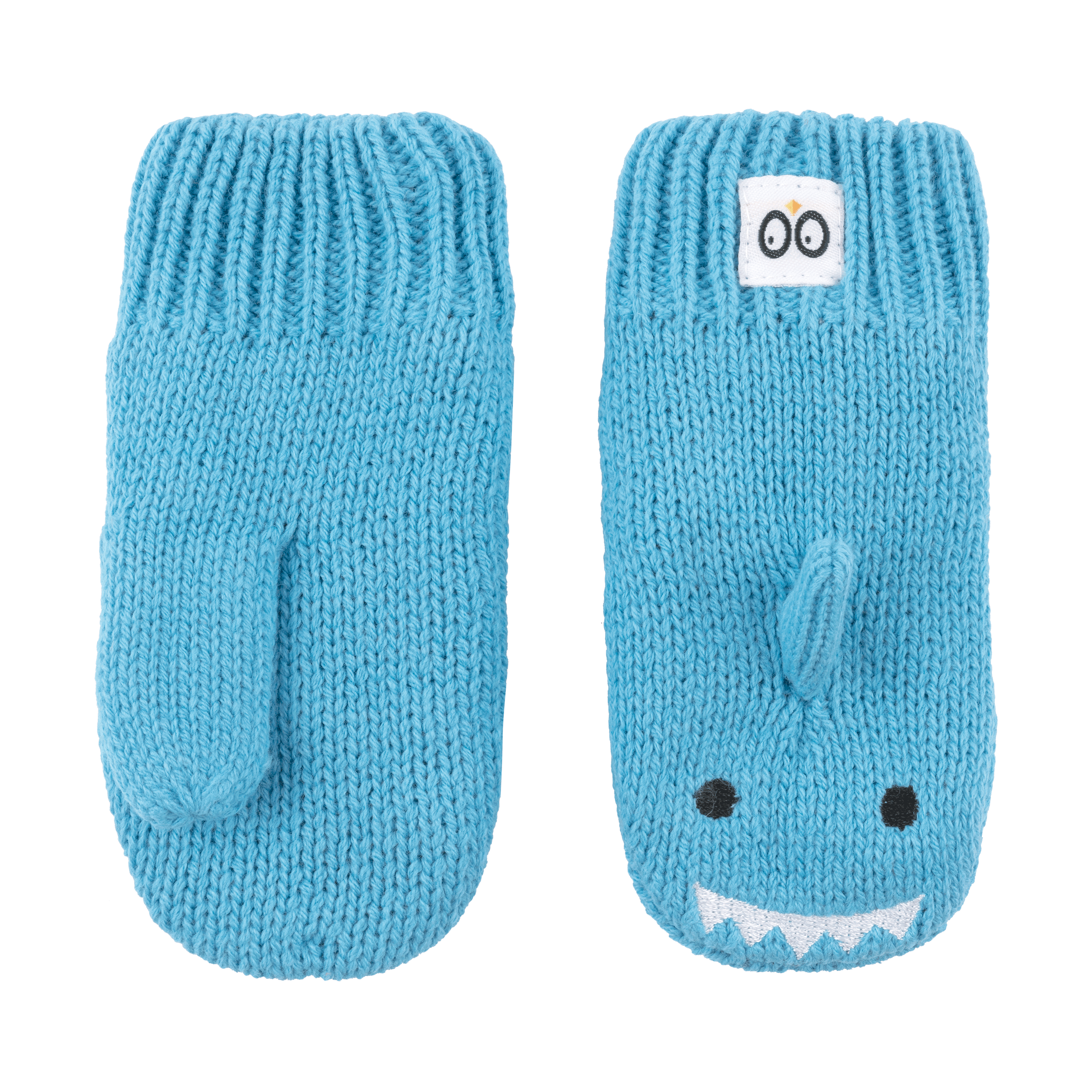 Baby/toddler Knit Mittens - Sherman The Shark