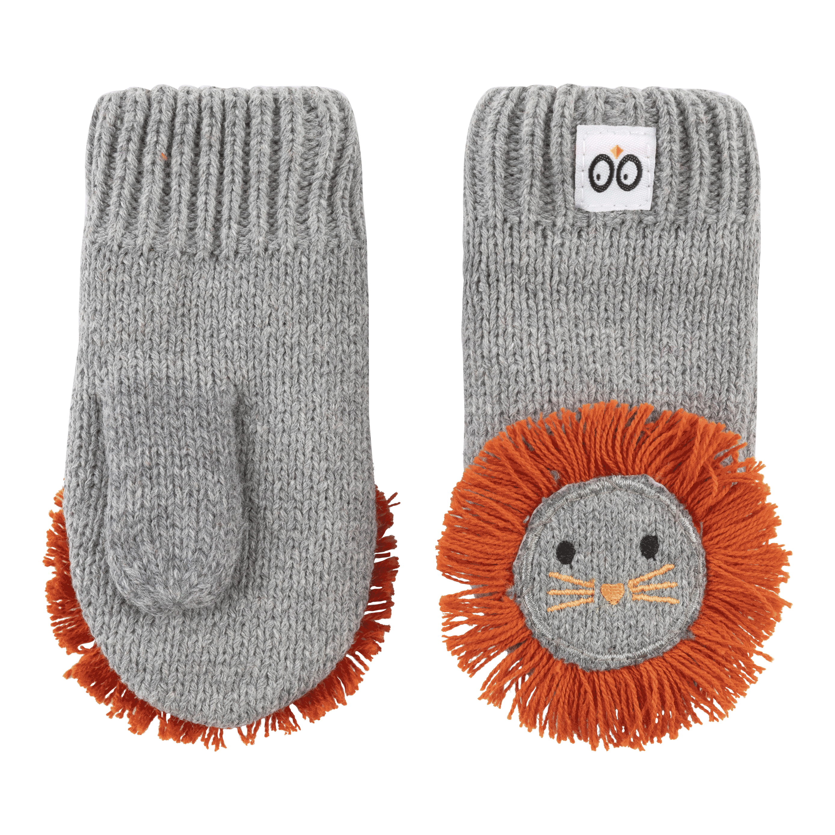Baby/toddler Knit Mittens - Leo The Lion