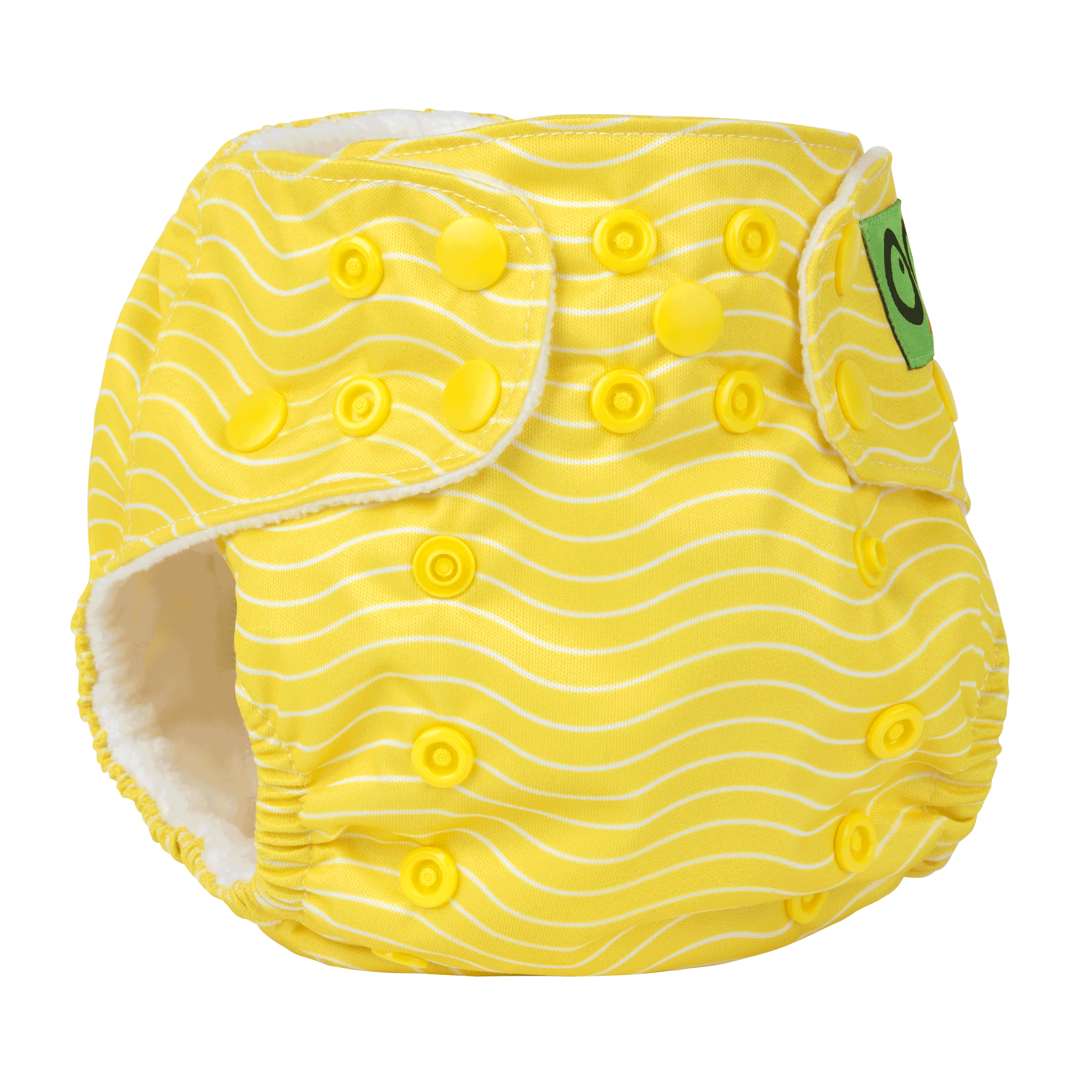Baby/toddler Reusable Cloth Pocket Diaper (+2 Inserts) - Puddles The Duck