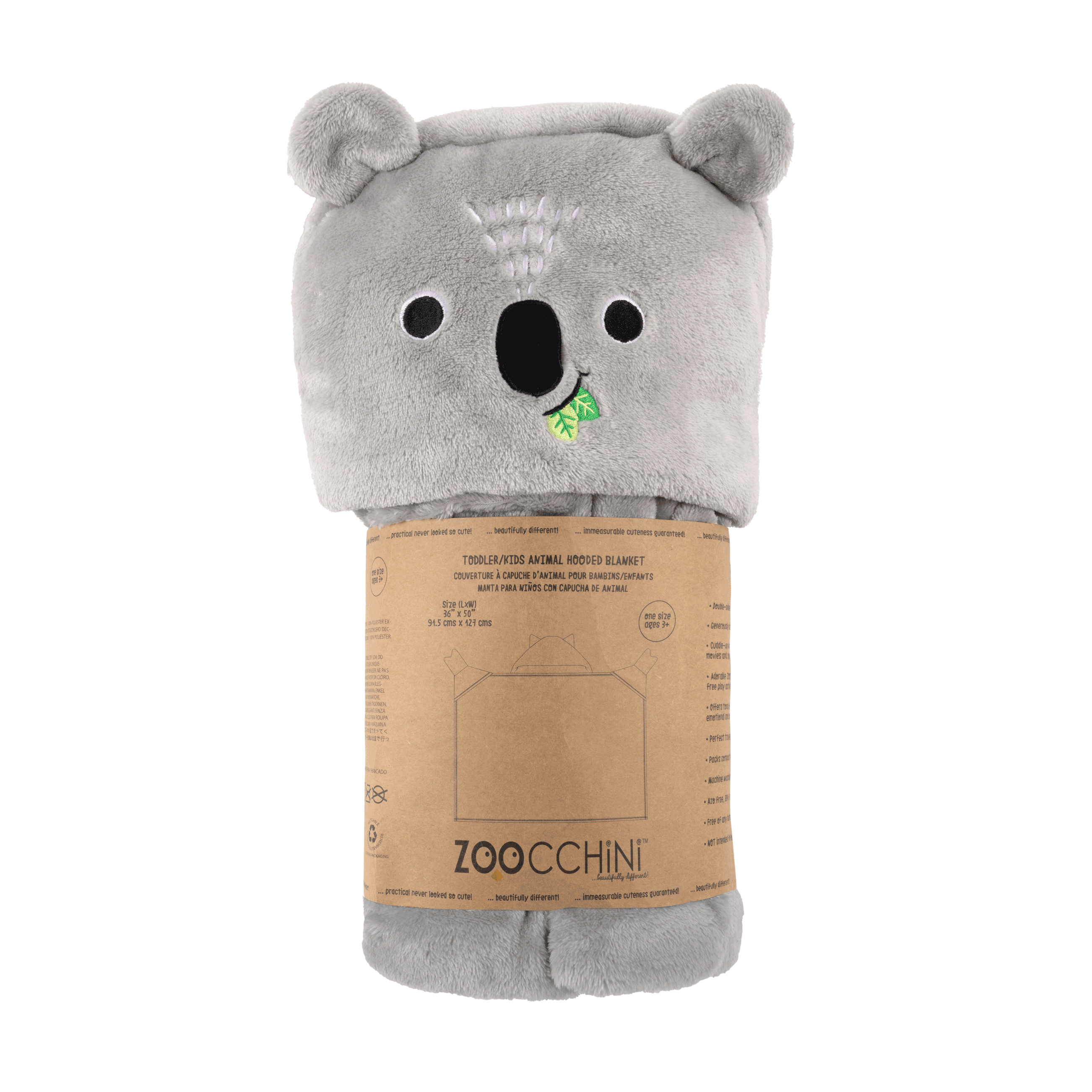 Toddler/kids Animal Hooded Blanket - Kai The Koala