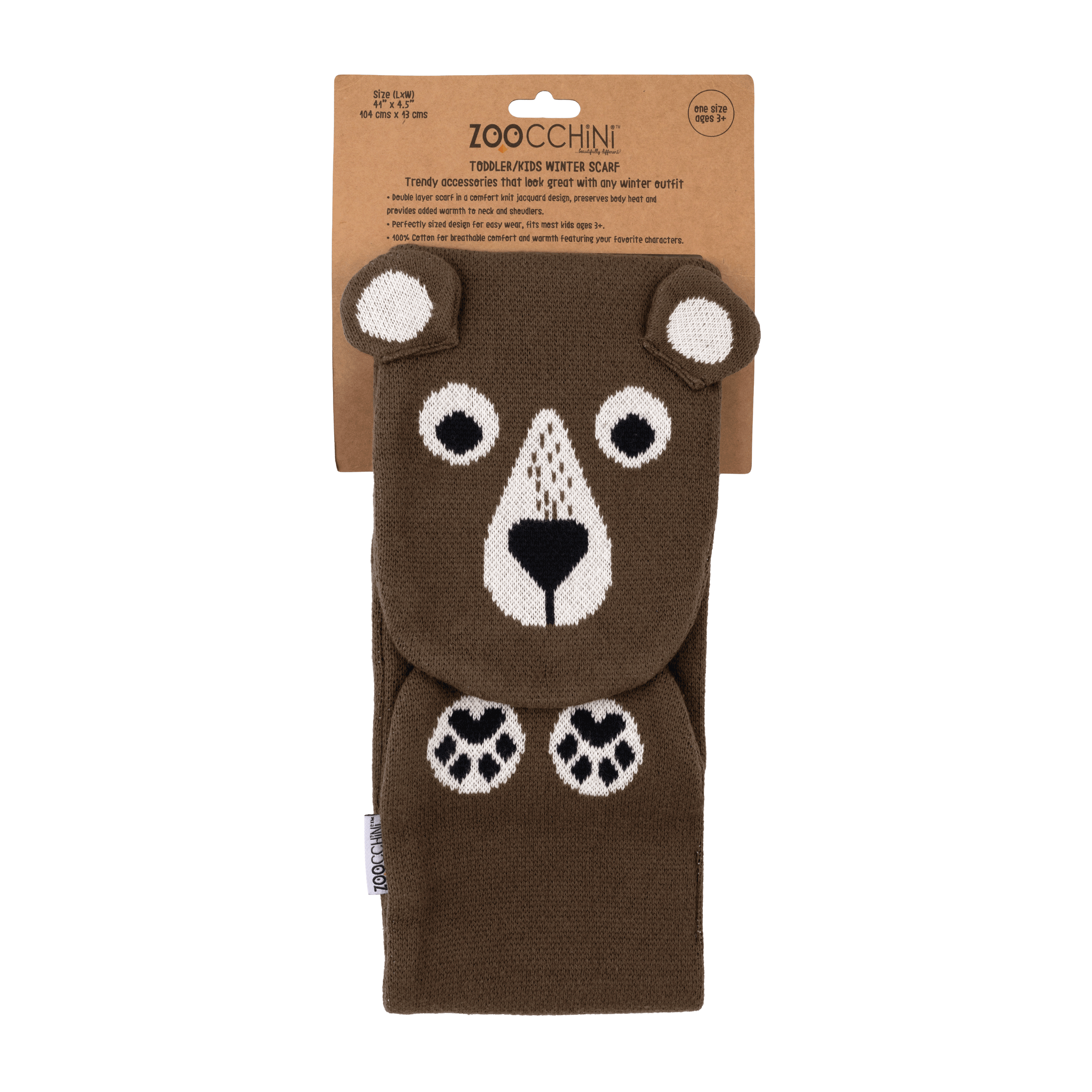 Toddler/kids Winter Knit Scarf - Bosley The Bear