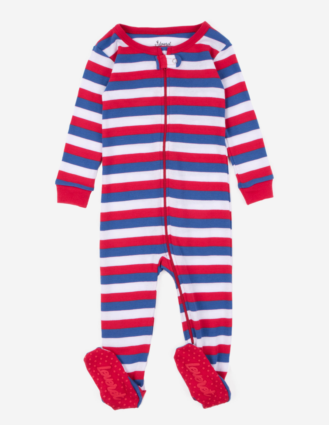 Baby Footed Blue Striped Pajamas
