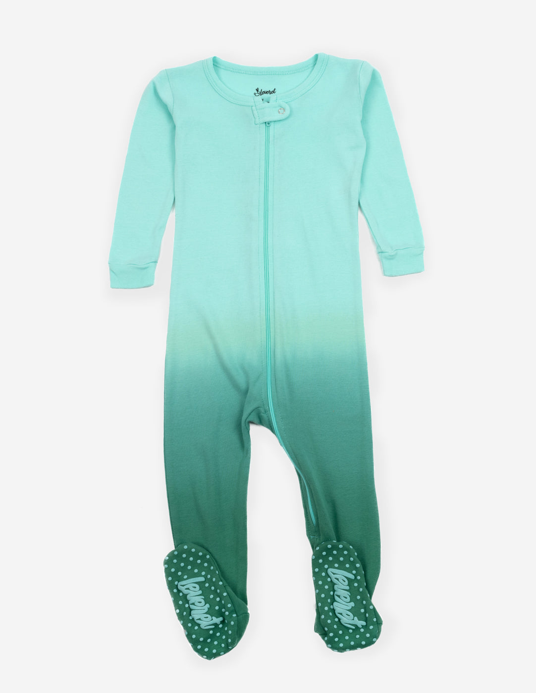 Baby Footed Ombré Dye Cotton Pajamas