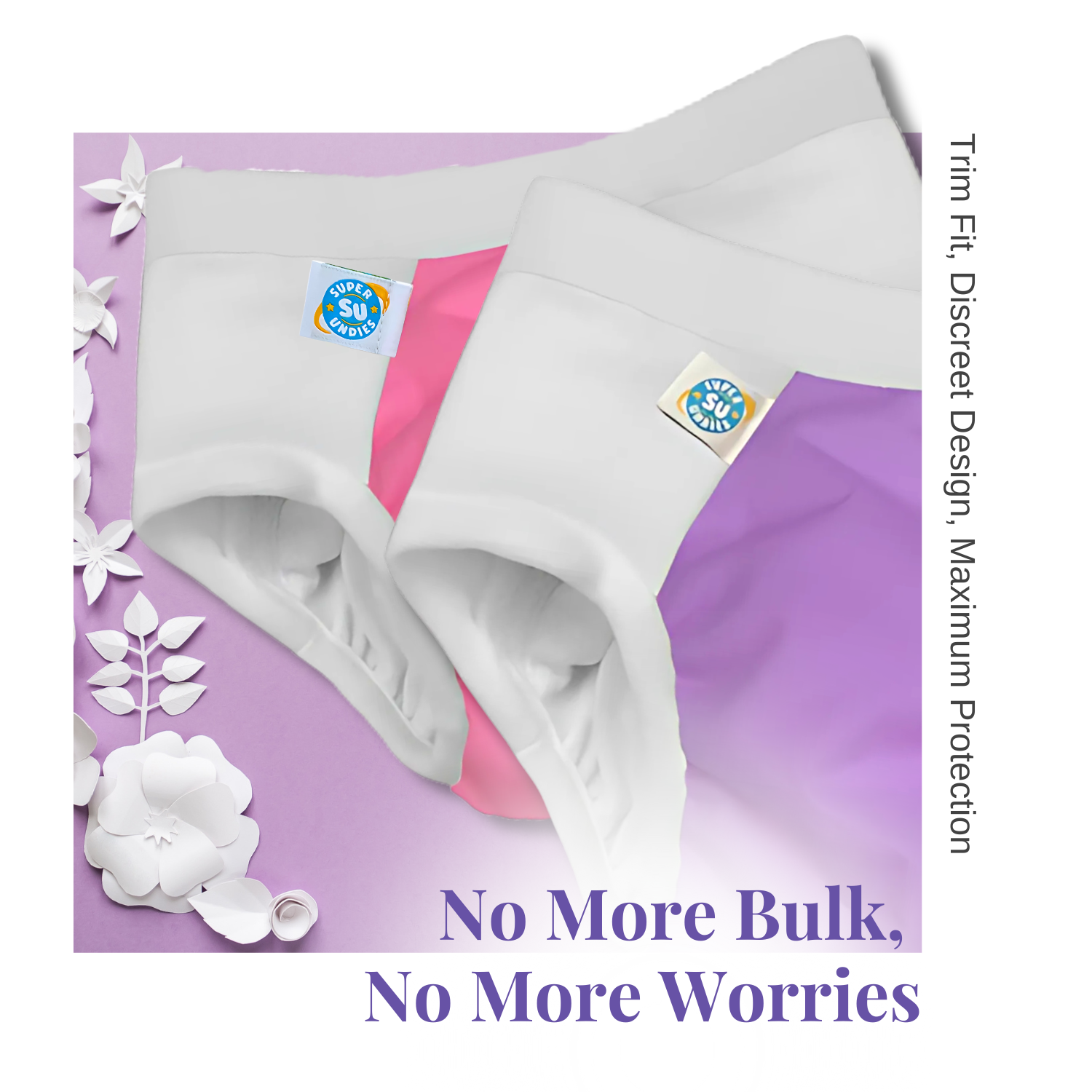 (5 Pack) 3-in-1 Diapers For Big Kids & 3 Liners