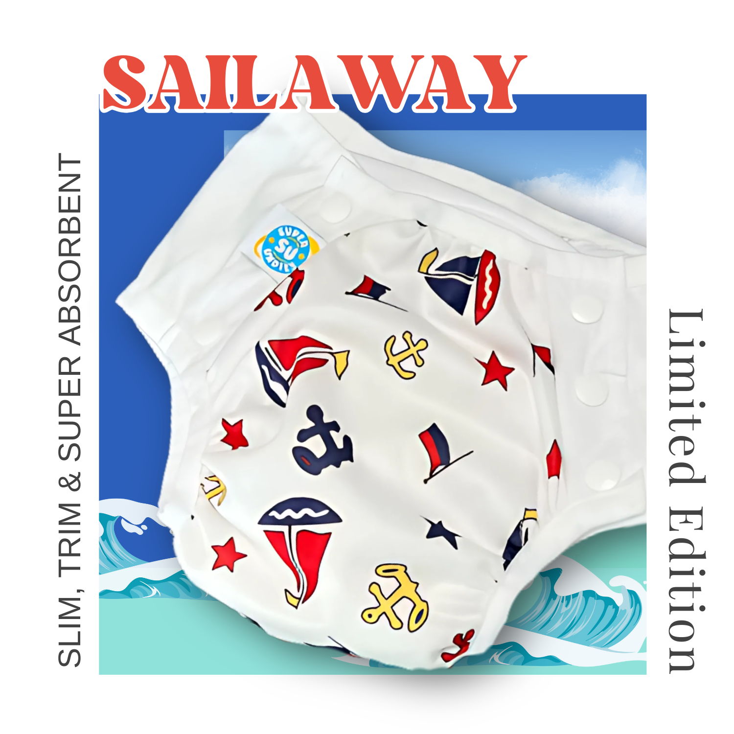 The 3-in-1 Waterproof Undies; A Diaper, Trainer And Swim Diaper In 1