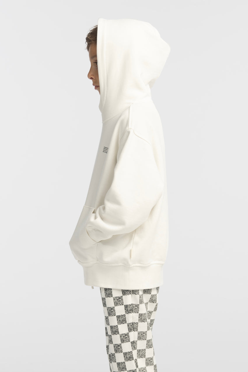 Relaxed Cotton Hoodie With Print