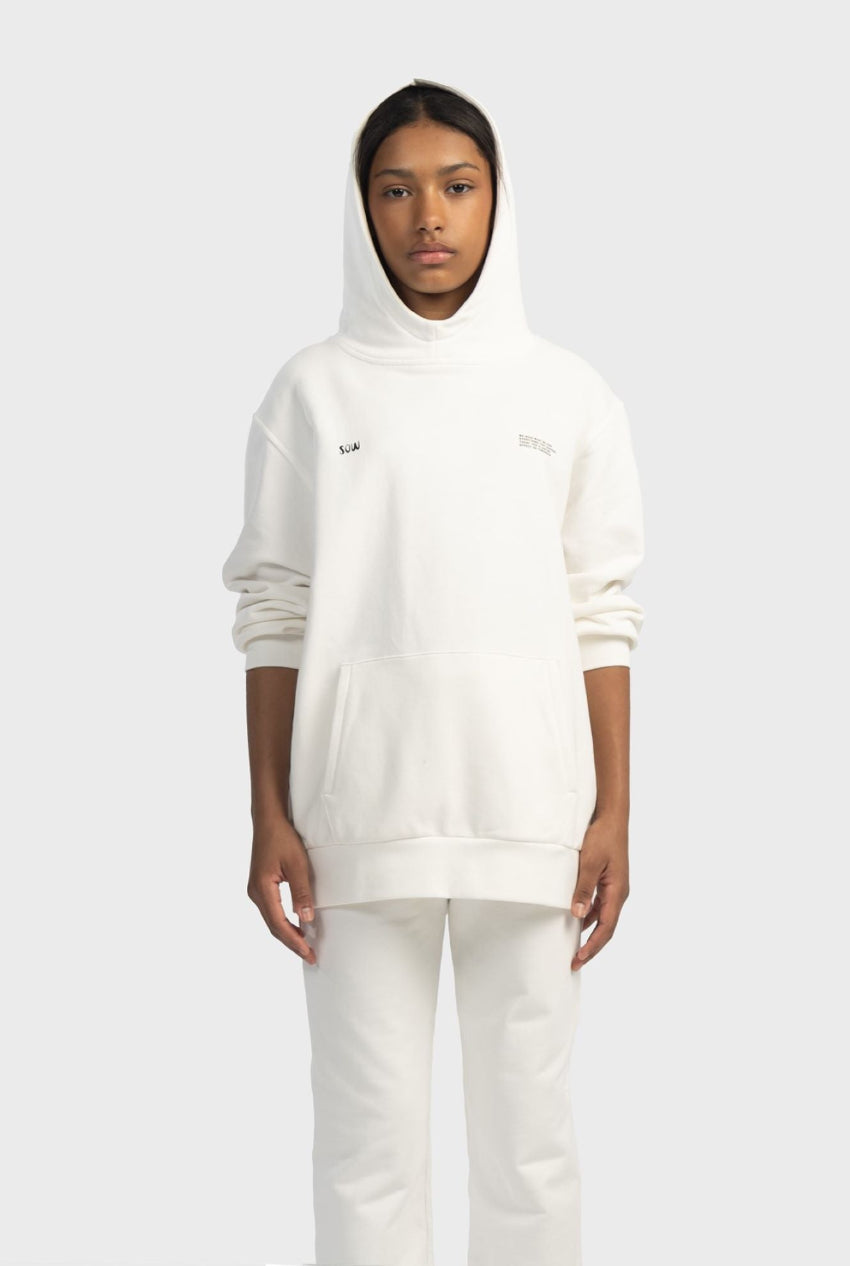Relaxed Cotton Hoodie With Print