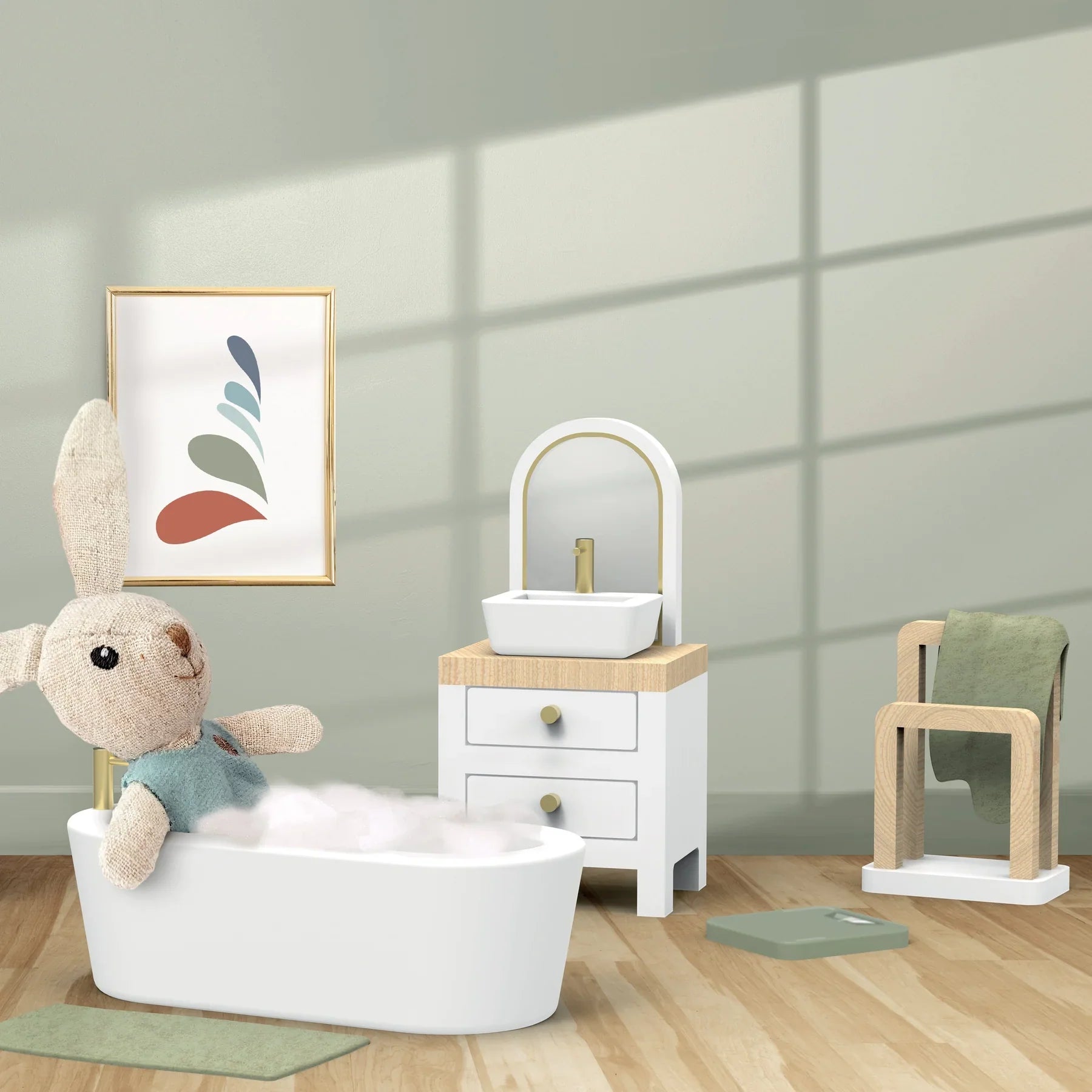 Doll House Bathroom Set Incl. 1 Character
