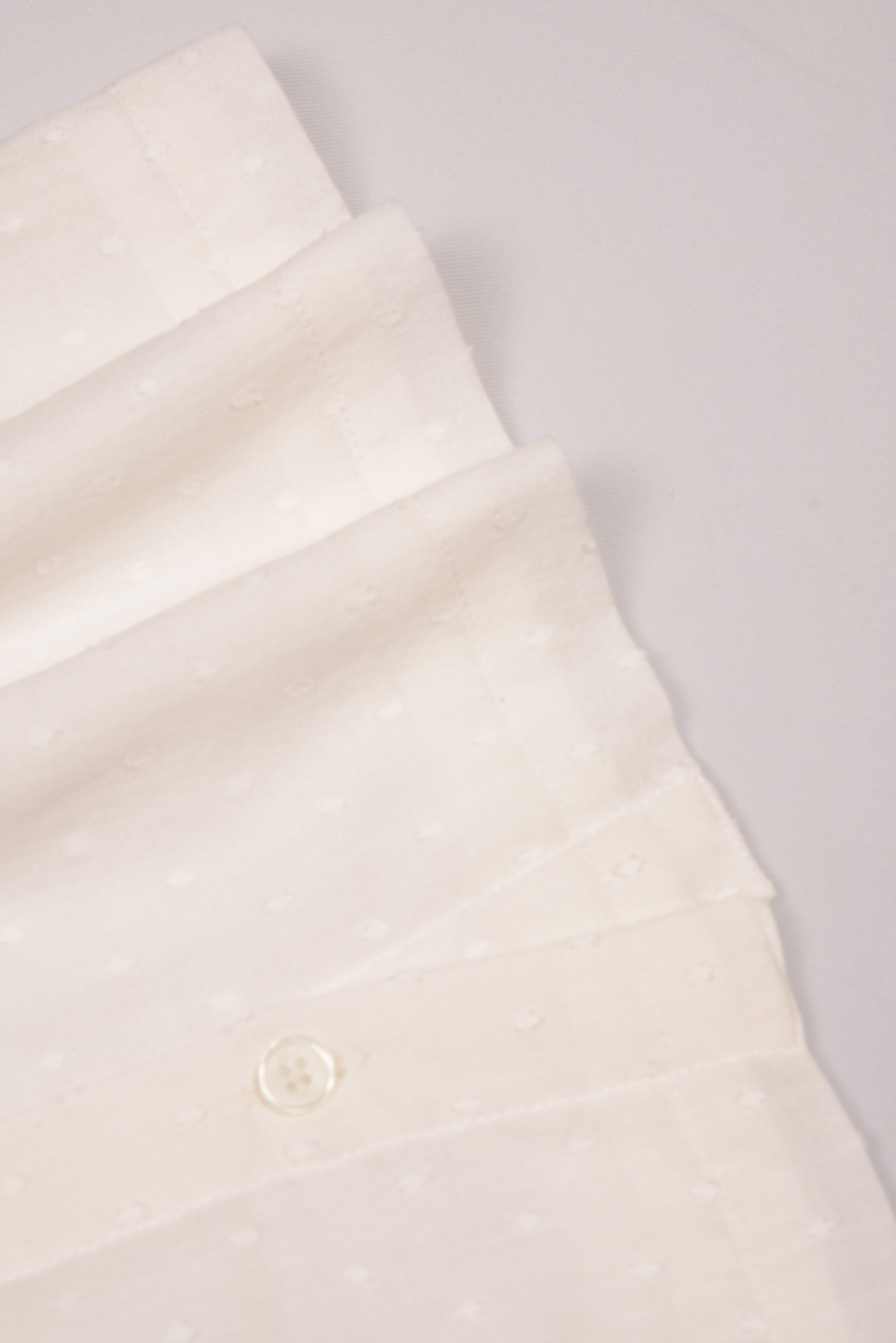 Off-white Lace Yoke Girl's Dobby Dress