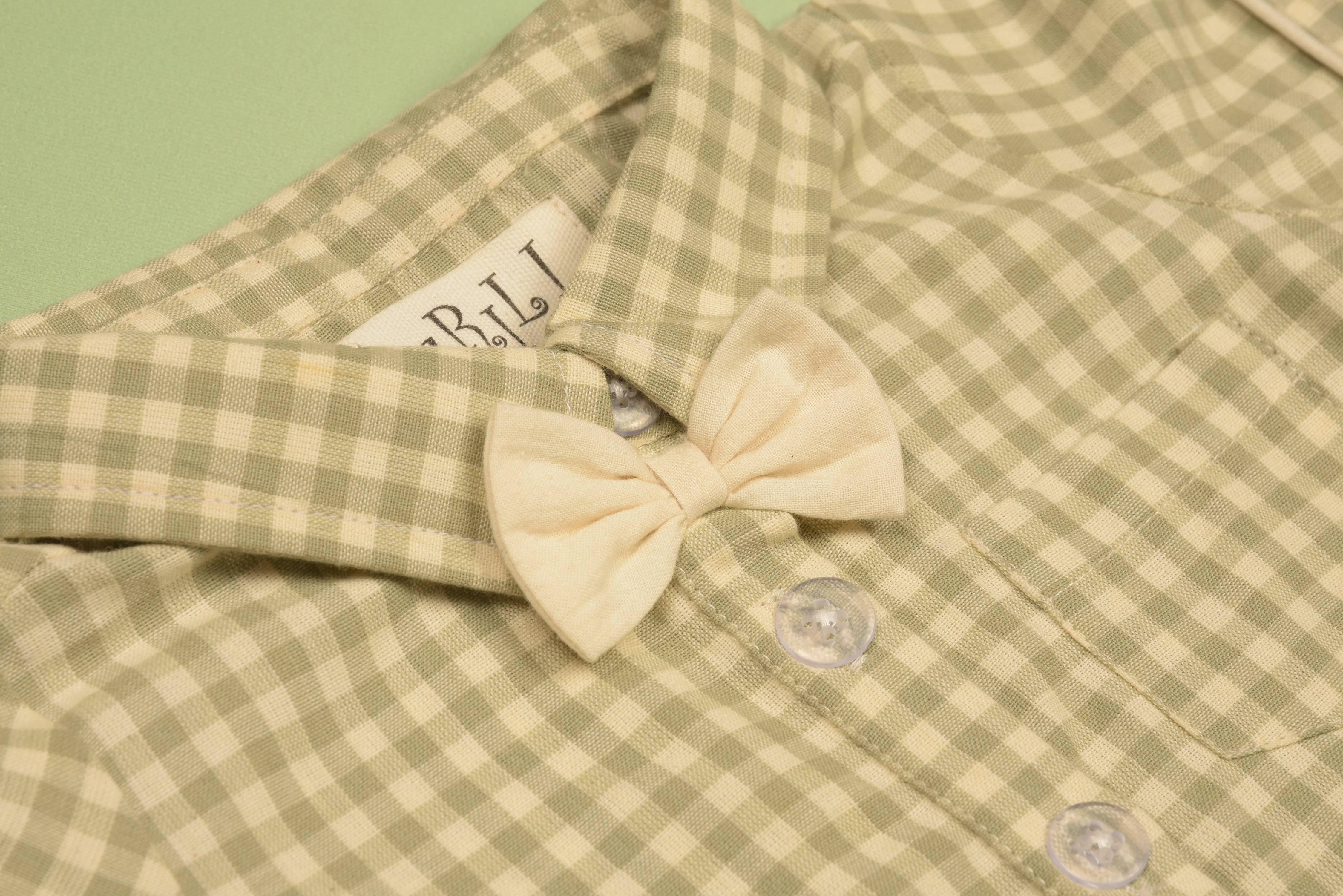 Green Gingham Boy Bubble