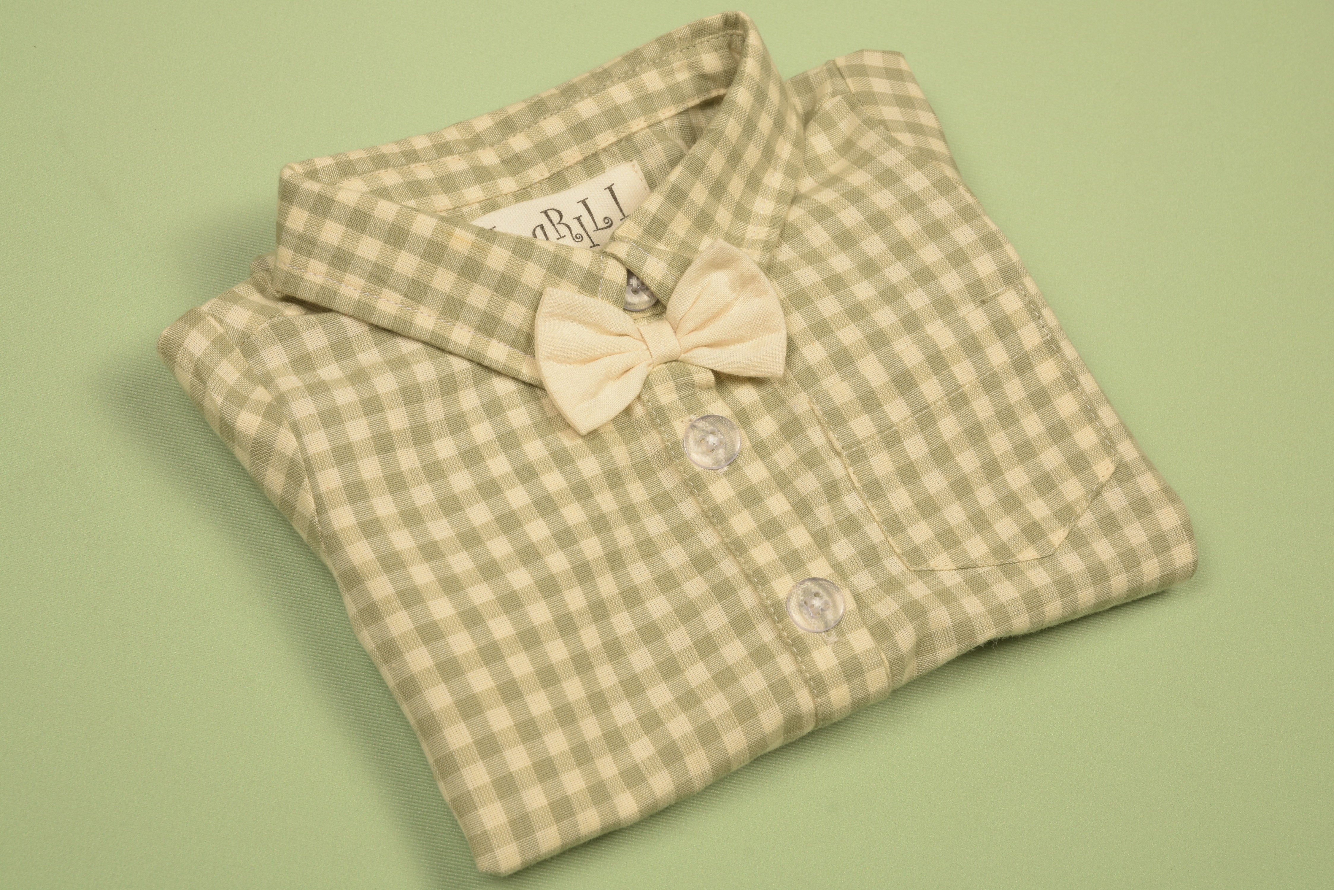 Green Gingham Boy Bubble