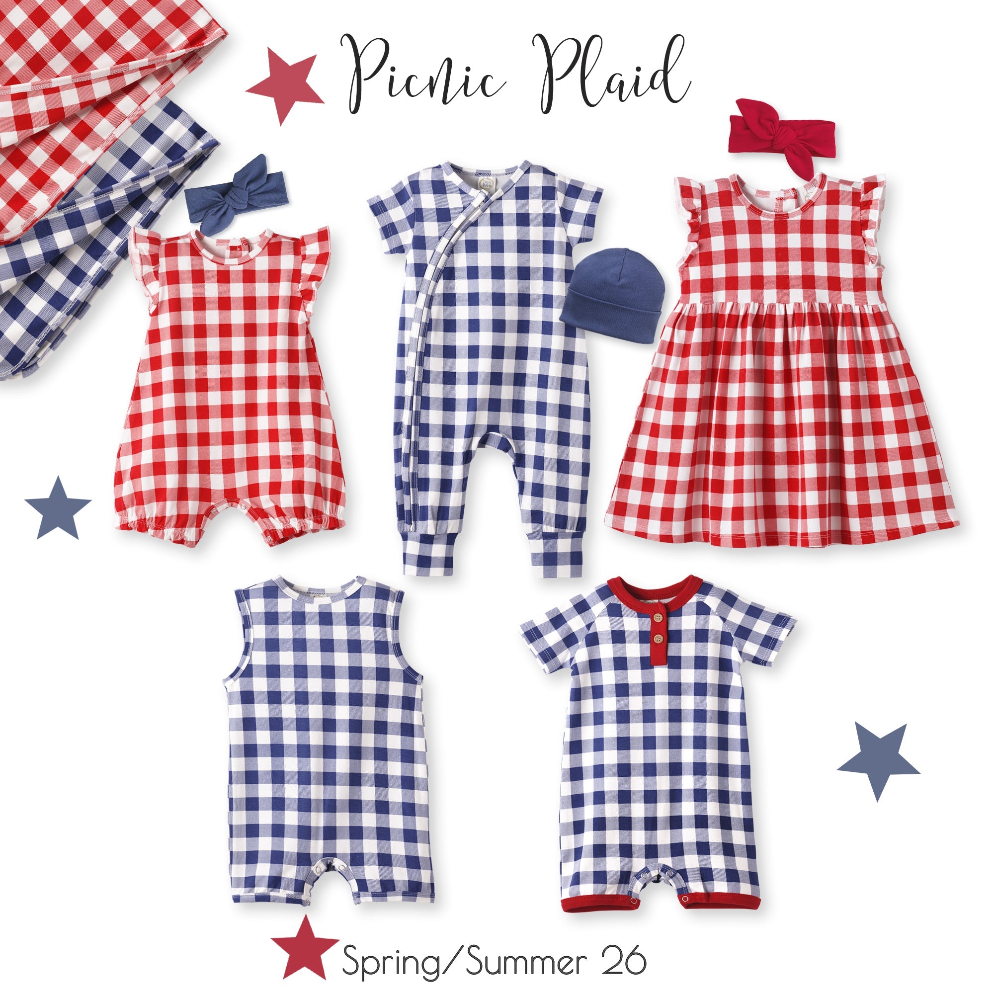 Picnic Plaid Soft Bamboo Summer Flutter Dress
