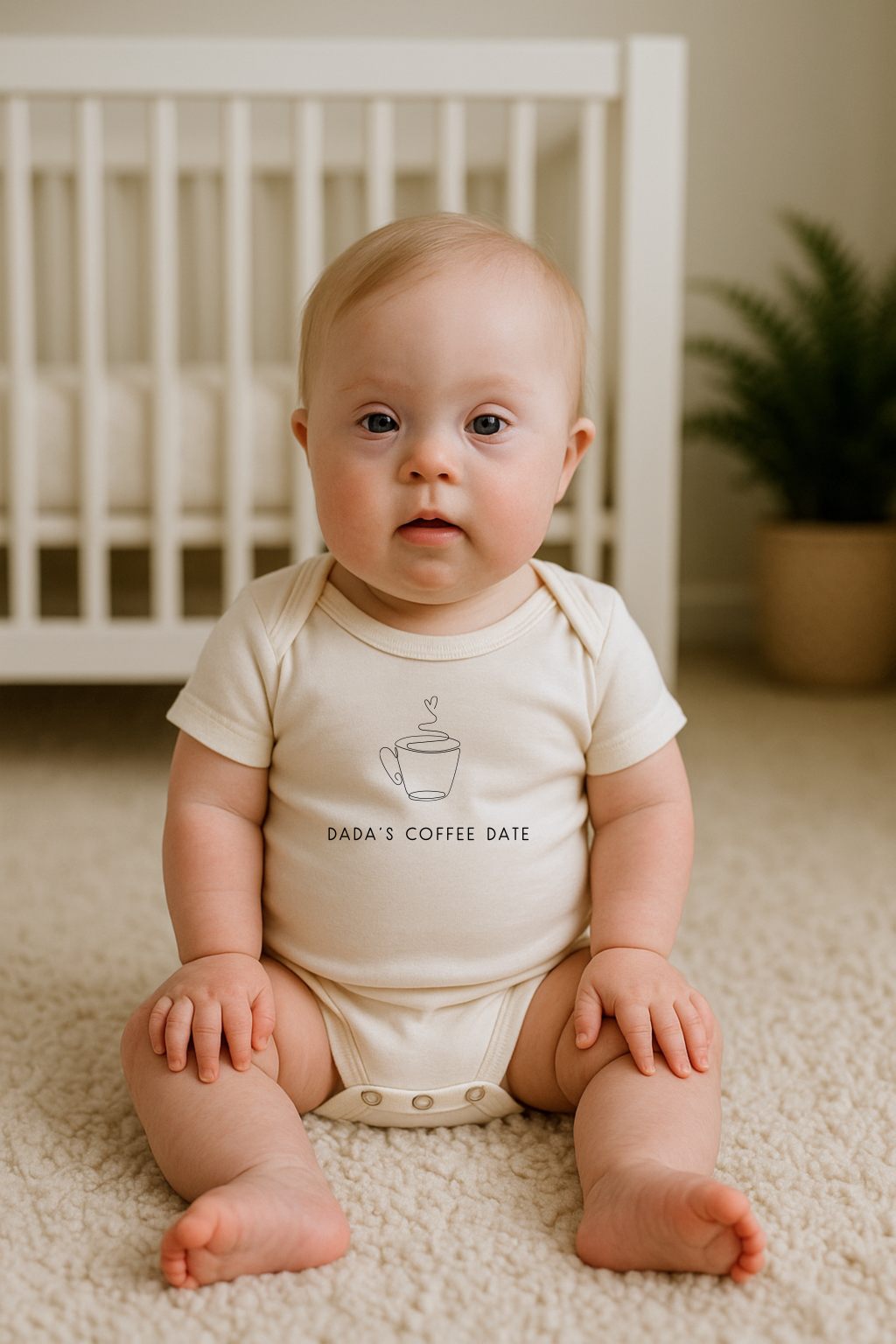 Dada's Coffee Date Organic Baby Bodysuit Short Sleeve