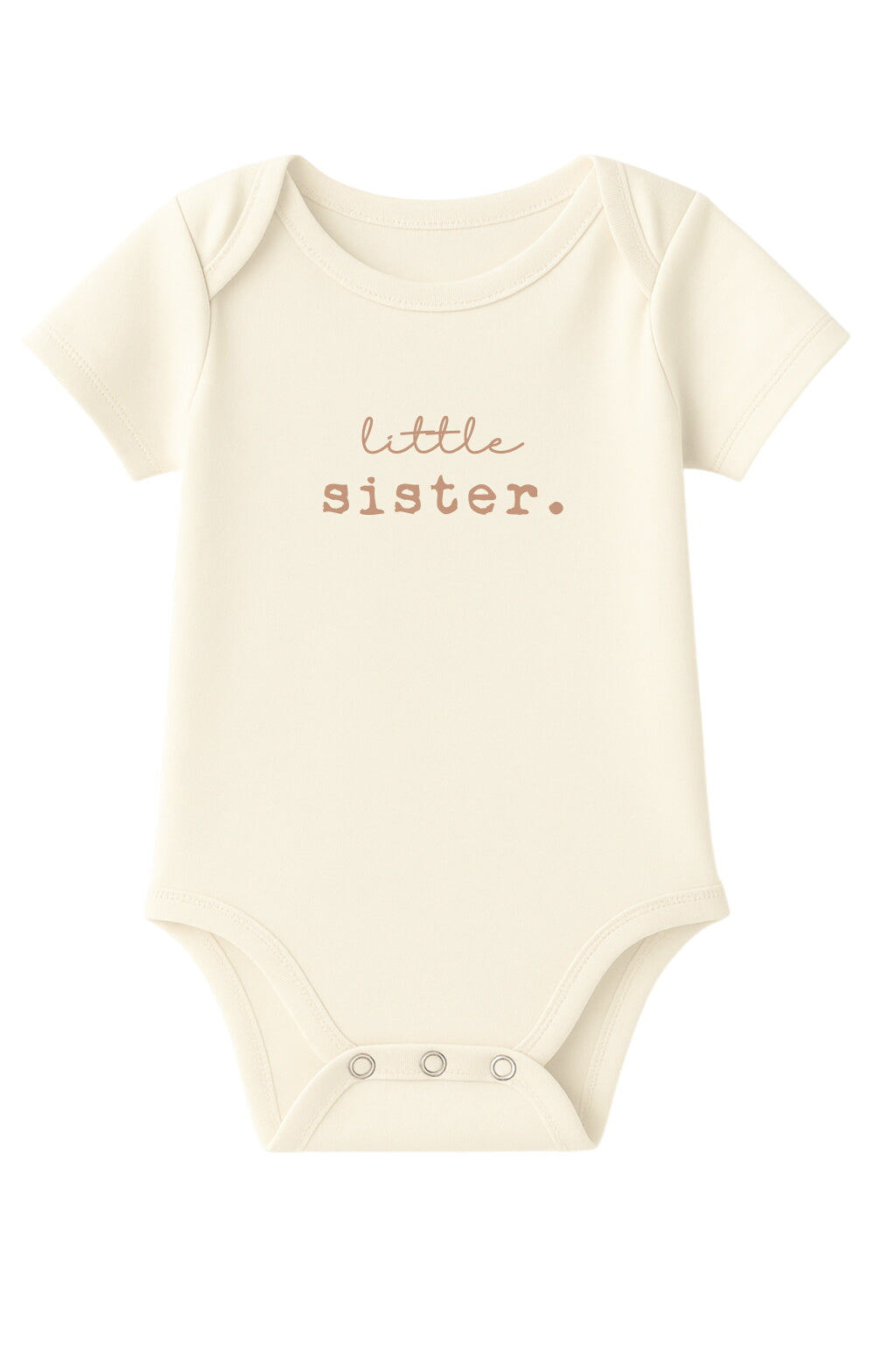 Little Sister Clay Organic Cotton Short Sleeve Baby Bodysuit