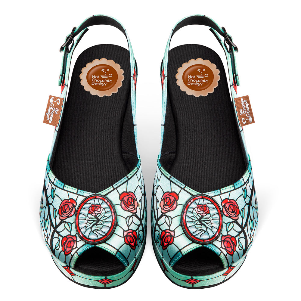 Chocolaticas® Stained Roses Women's Sandal