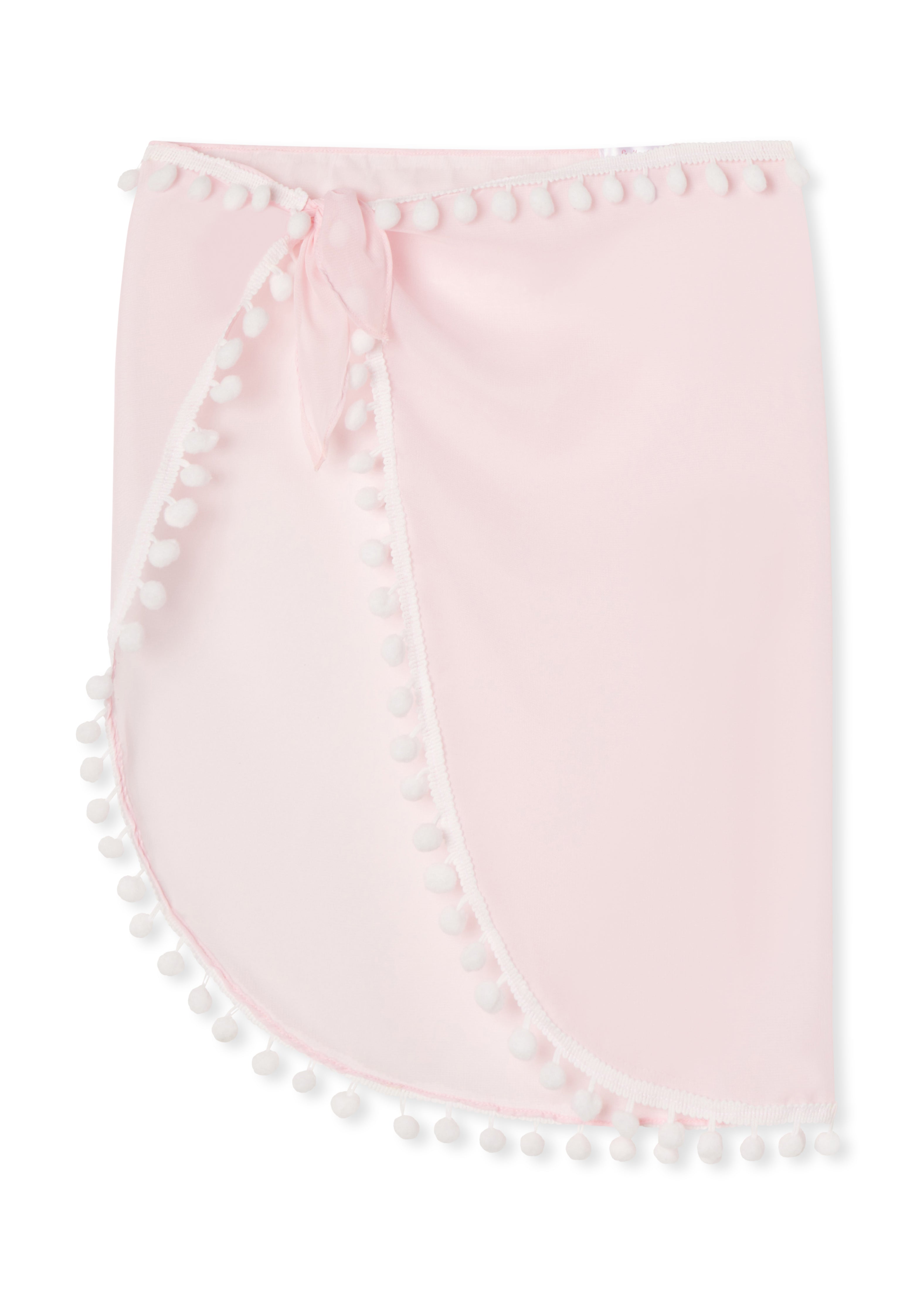 Pink Pareo Cover-up With Pom Poms