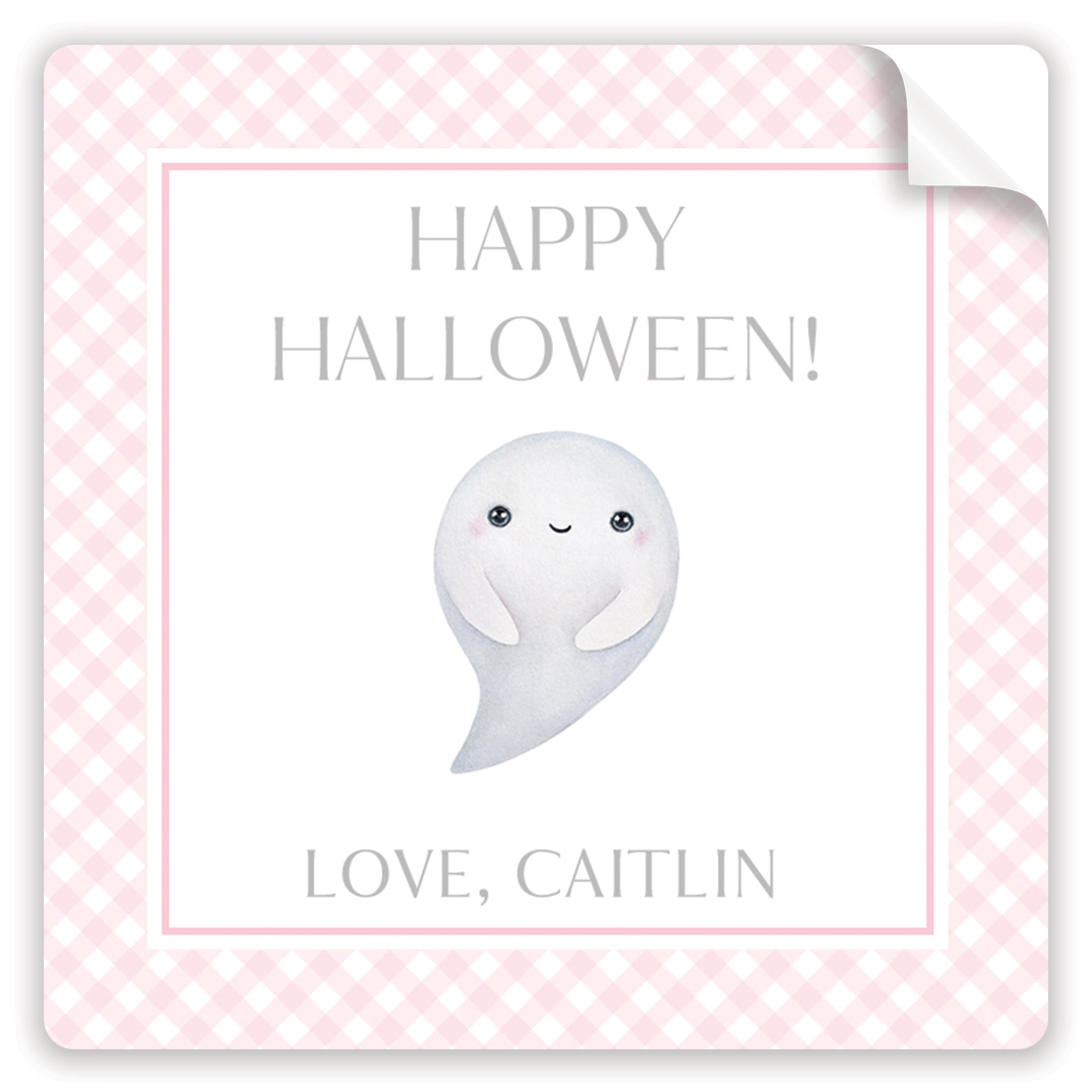 Friendly Ghost Pink Stickers