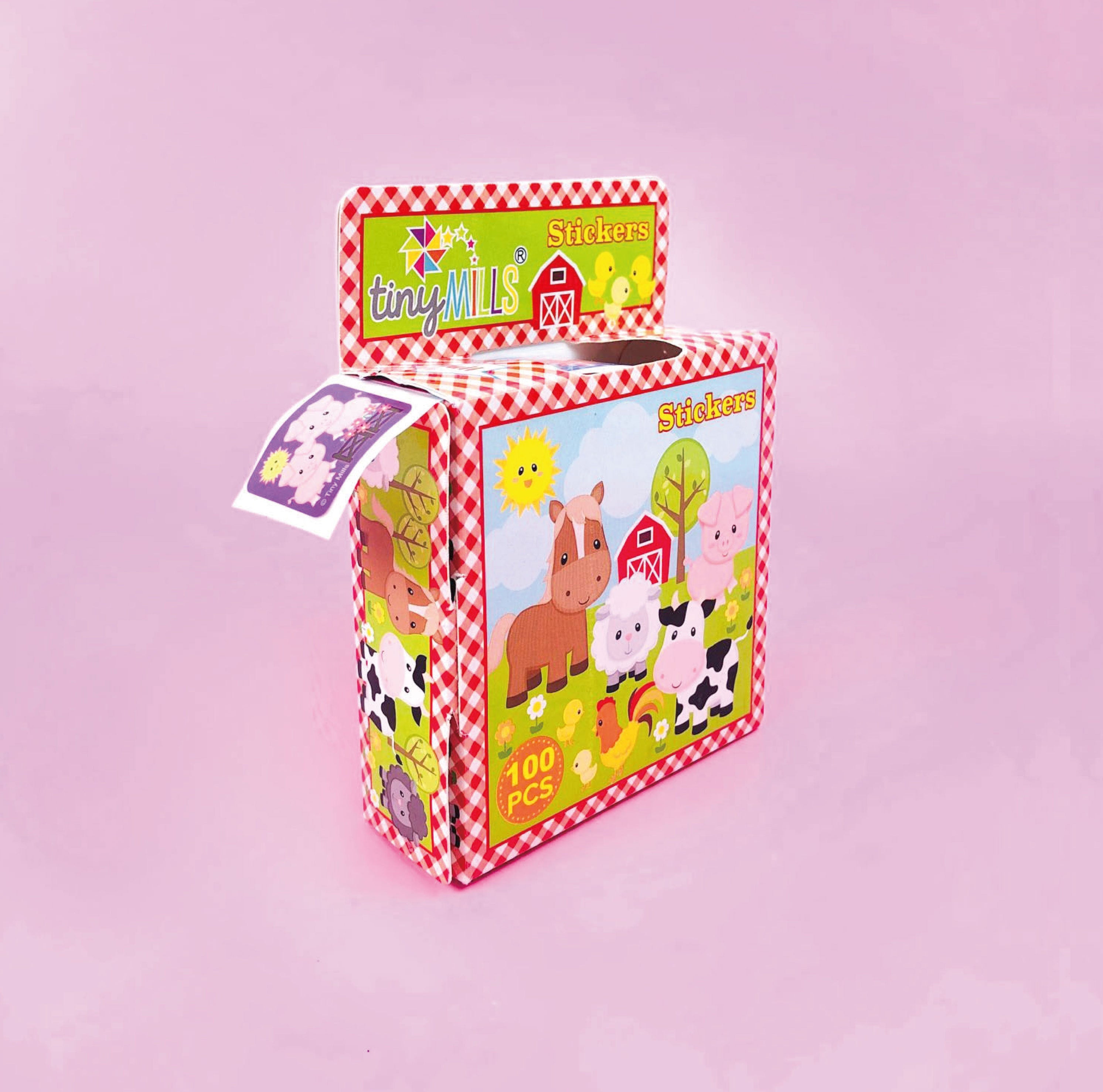 Farm Animals Barnyard Stickers 100 Stickers/dispenser, Pack Of 1 Or 6 Or 12 Dispensers