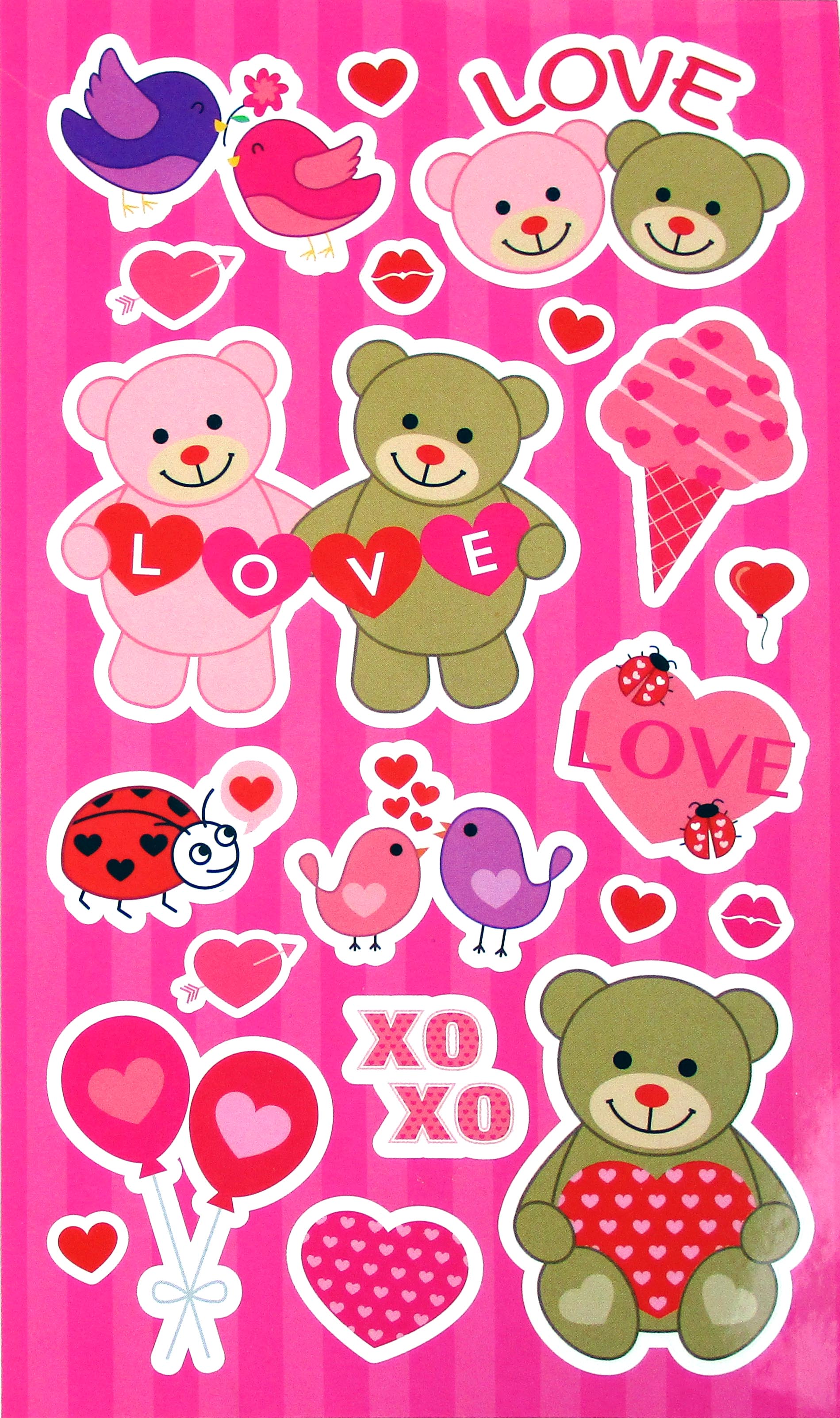Valentine's Day Color-in Sticker Set With Markers