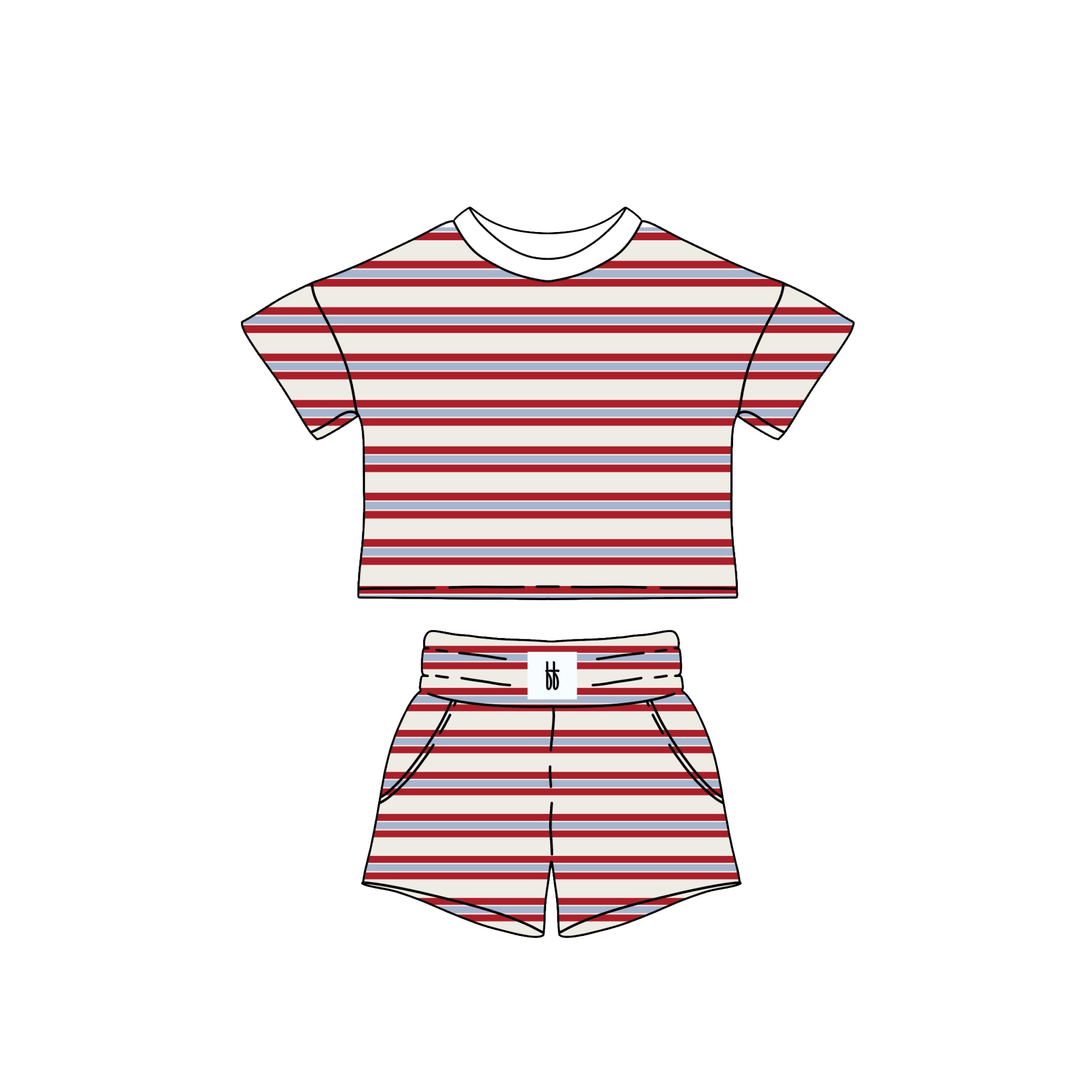 *pre-order* Women's Short Set | Heritage Stripe