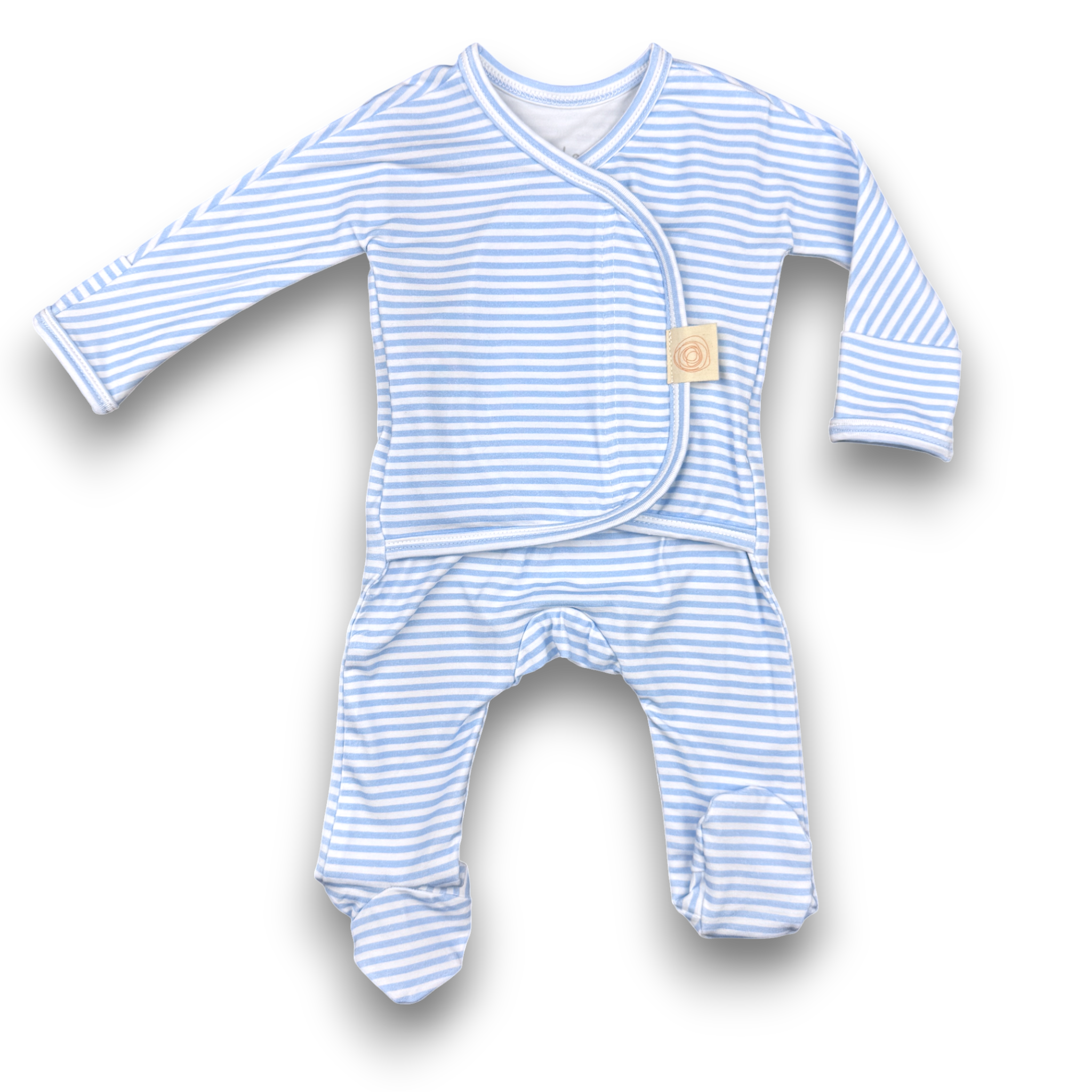 Heart2heart Skin-to-skin Onesie Blue/white Stripe