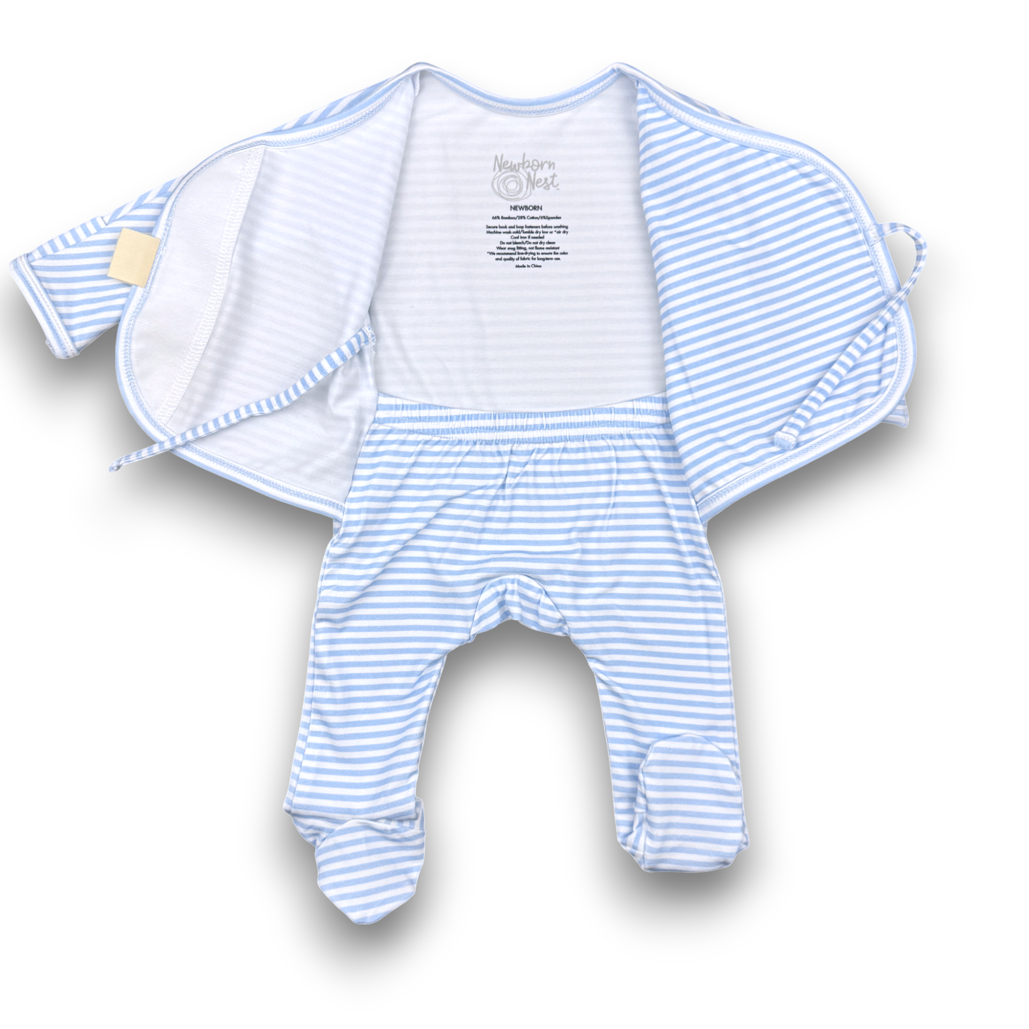 Heart2heart Skin-to-skin Onesie Blue/white Stripe