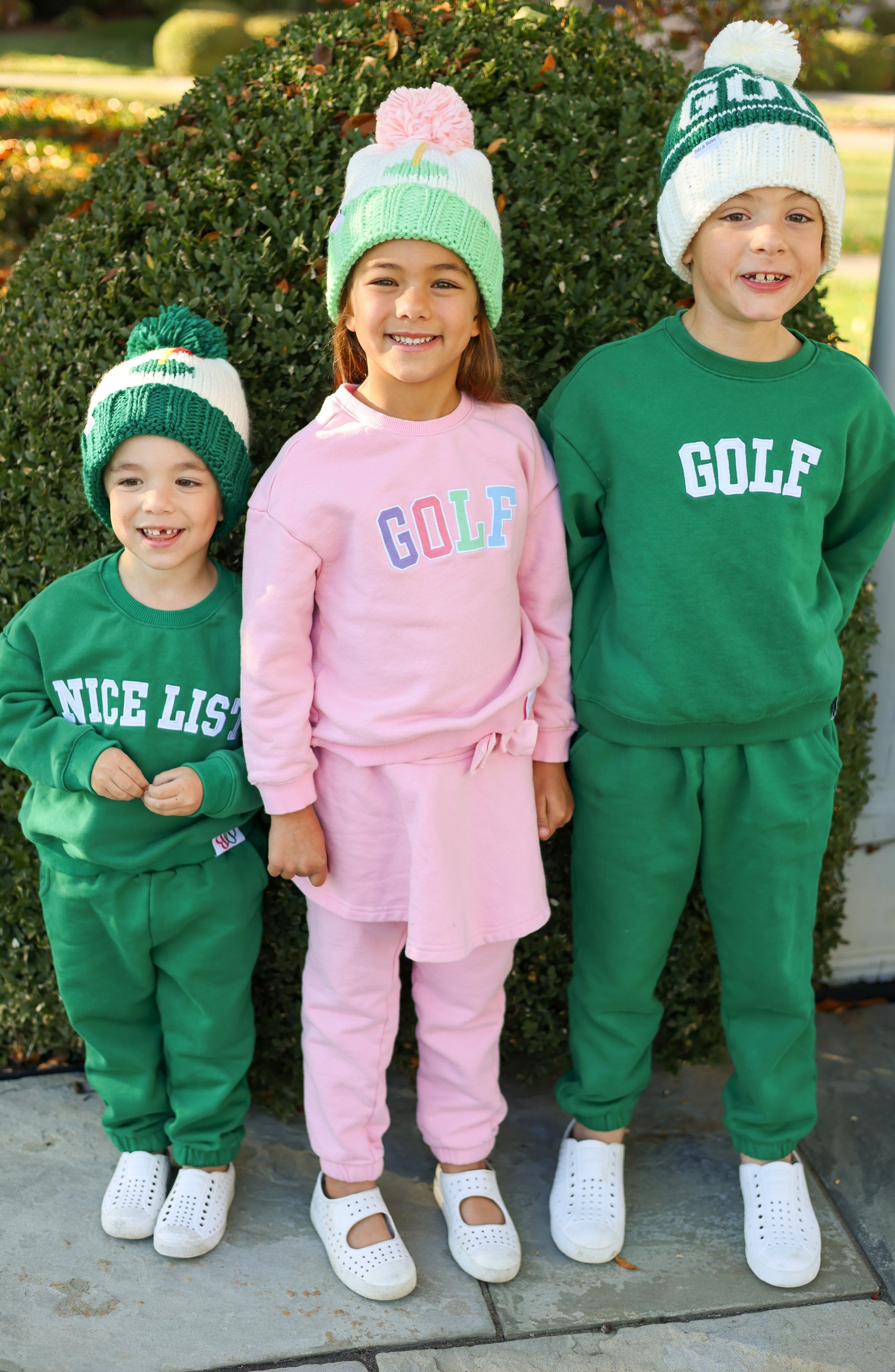 Golf Bobble Hat, Green