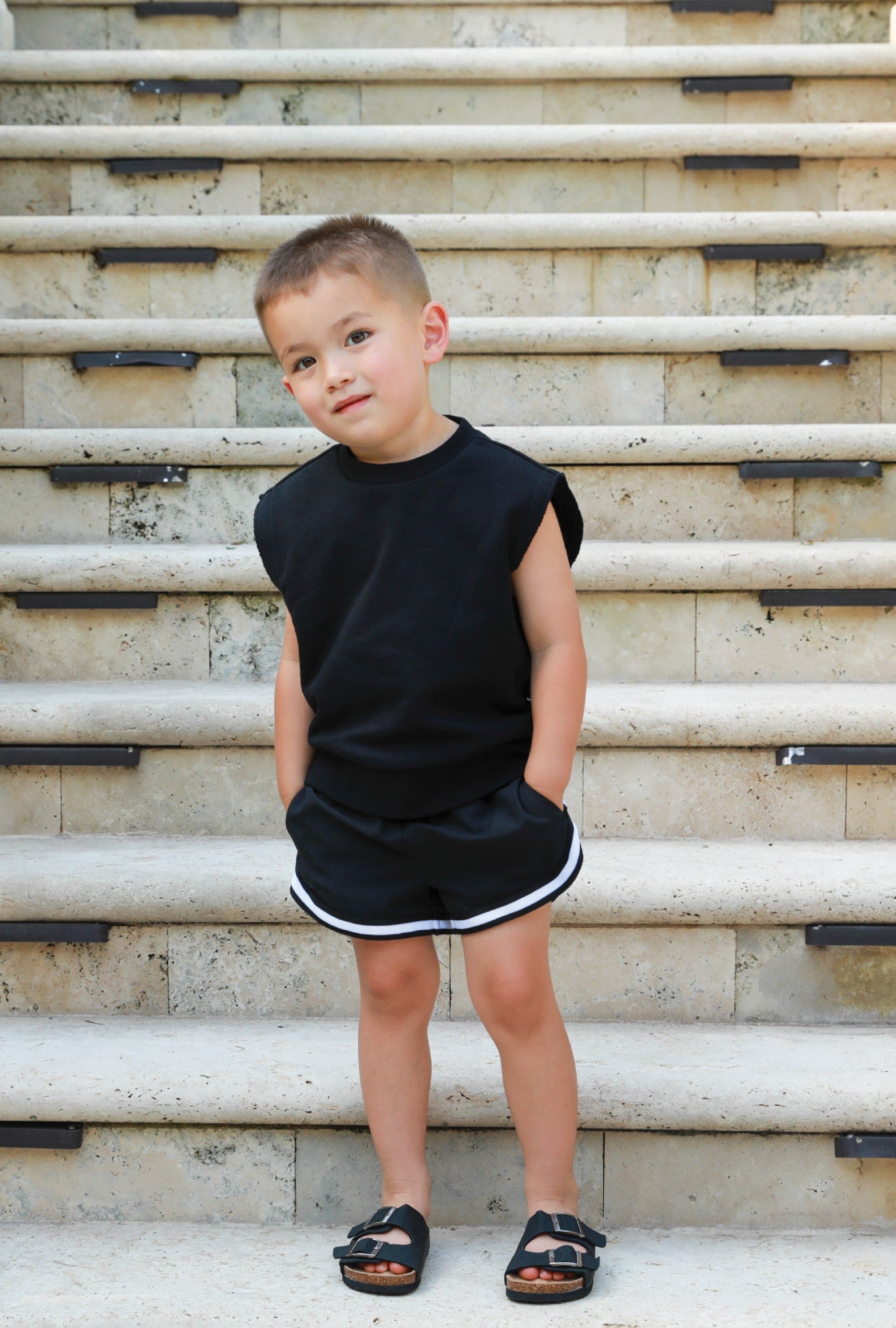 Cotton Sleeveless Sweatshirt