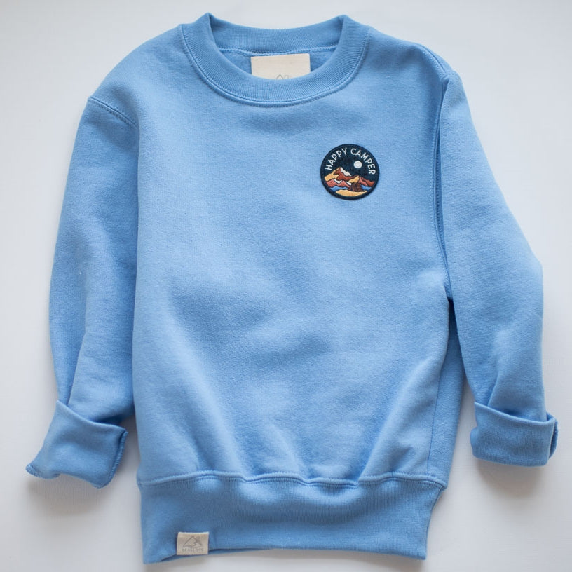 Happy Camper Sky Blue Sweatshirt