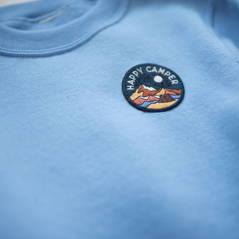 Happy Camper Sky Blue Sweatshirt