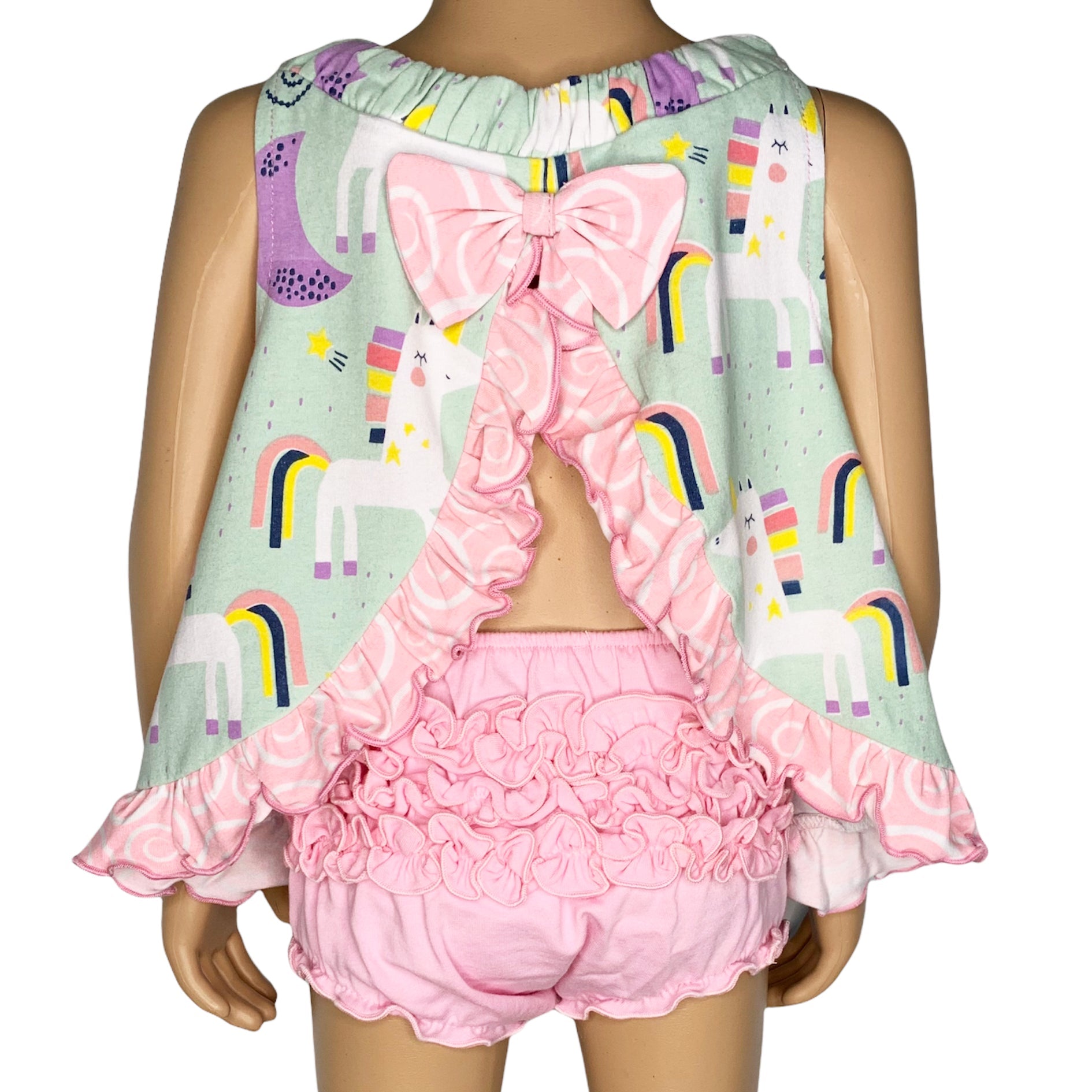 Annloren Baby And Big Girls Unicorn Swing Tank Top Spring Summer Separates