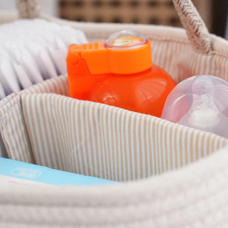 Multipurpose Nappy Basket With Compartments