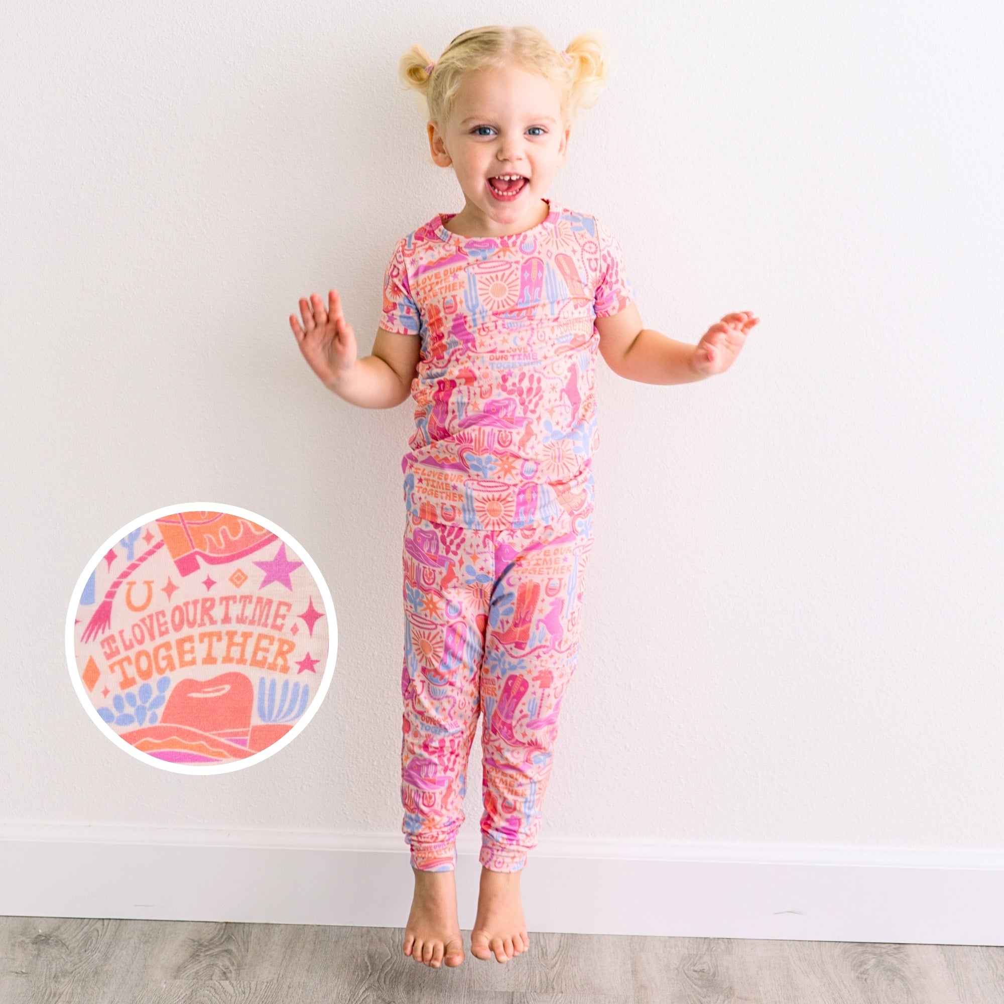 The Second-skin 2-piece Pajama | Saddle Up | "i Love Our Time Together"